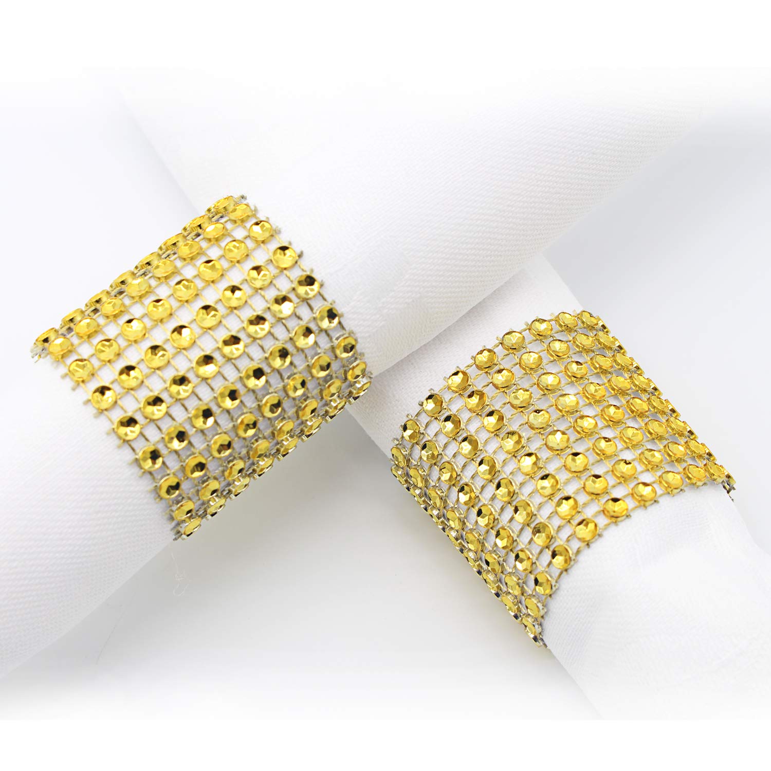 Kposiya Napkin Rings, Pack Of 60 Rhinestone Napkin Rings Diamond Adornment For Place Settings, Wedding Receptions, Dinner Or Hol
