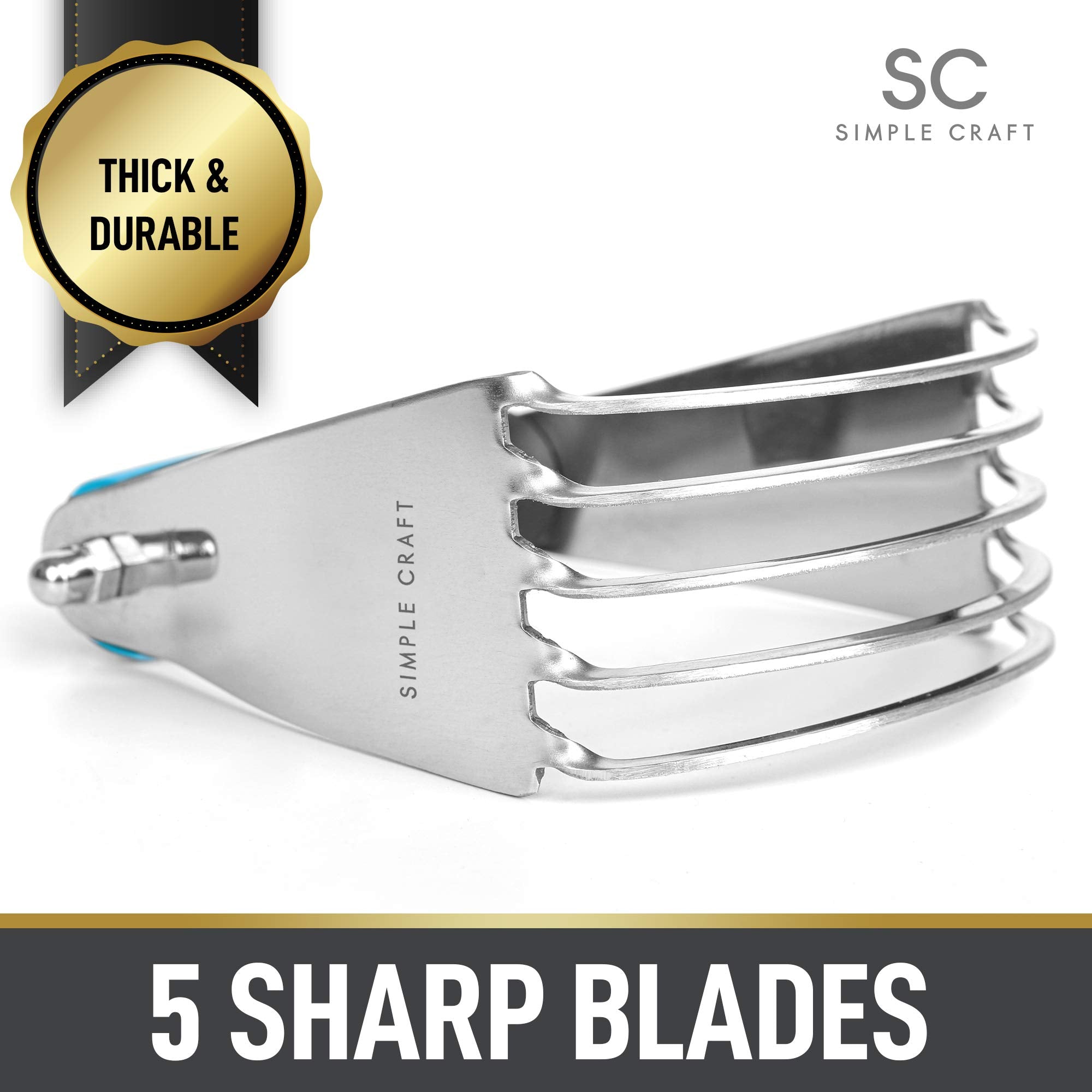 Simple Craft Pastry Cutter For Baking - Stainless Steel Pastry Blender Tool With Comfortable Grip Handle - Heavy Duty Dough Cutt