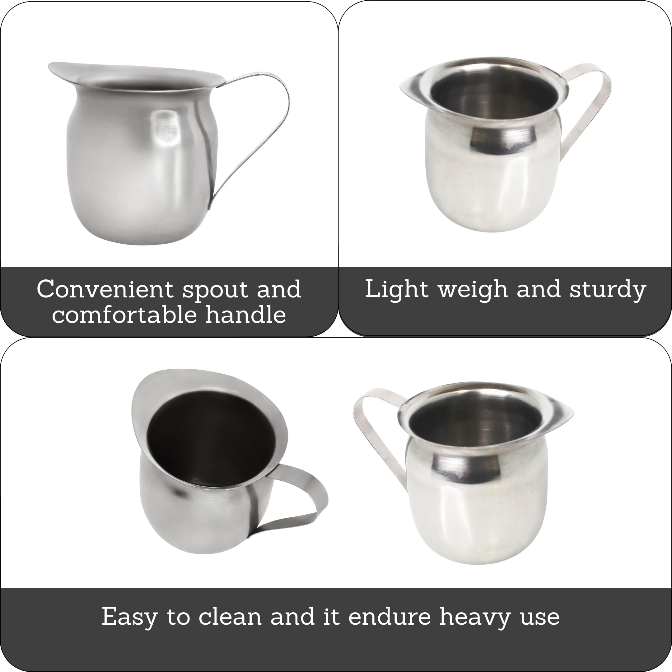Imusa Usa Bell Creamer, 8 Ounces, Silver