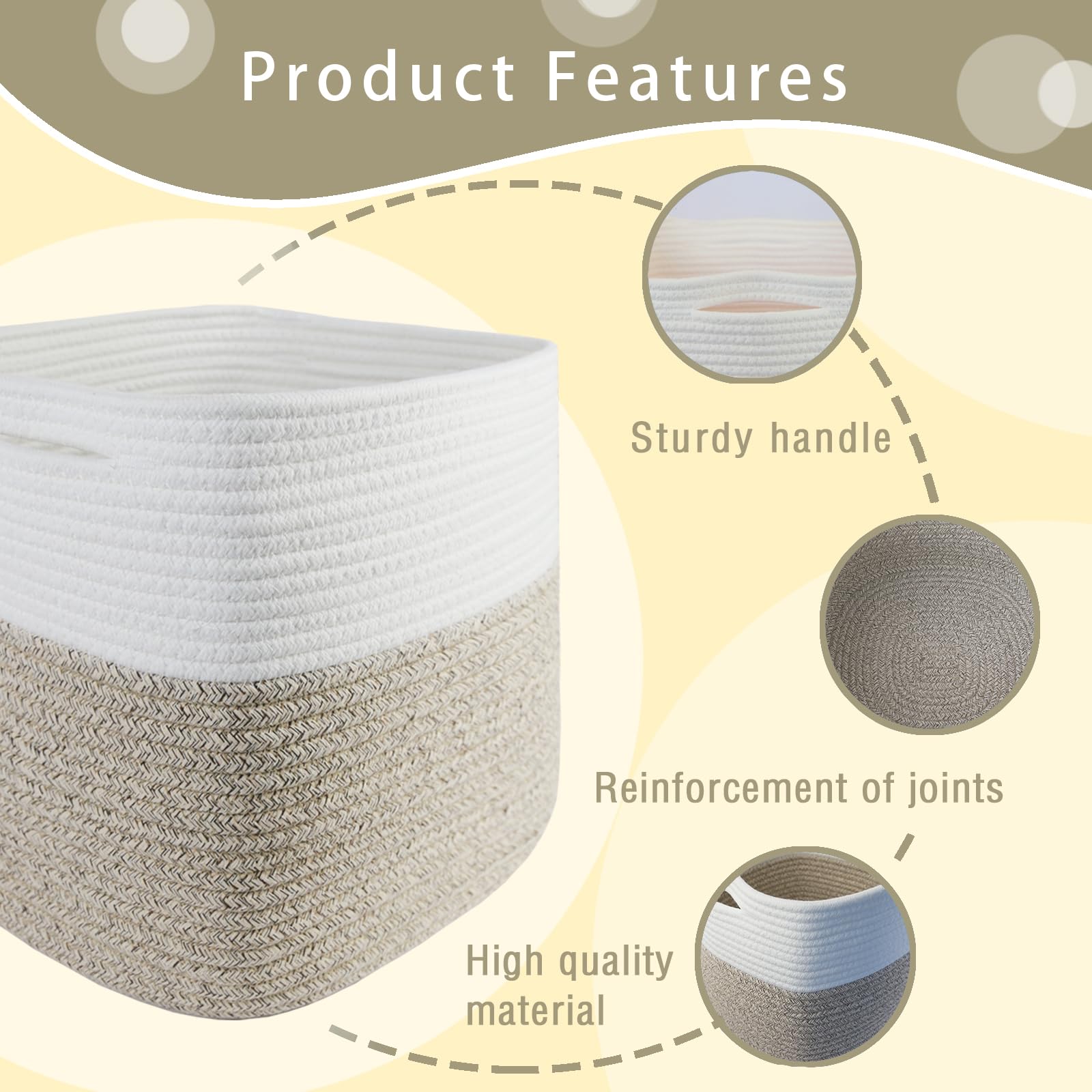 Childishness Ndup Woven Storage Cubes Baskets For Shelves,Baby Toy Basket For Shelves - Stylish Storage Baskets For Organizing,