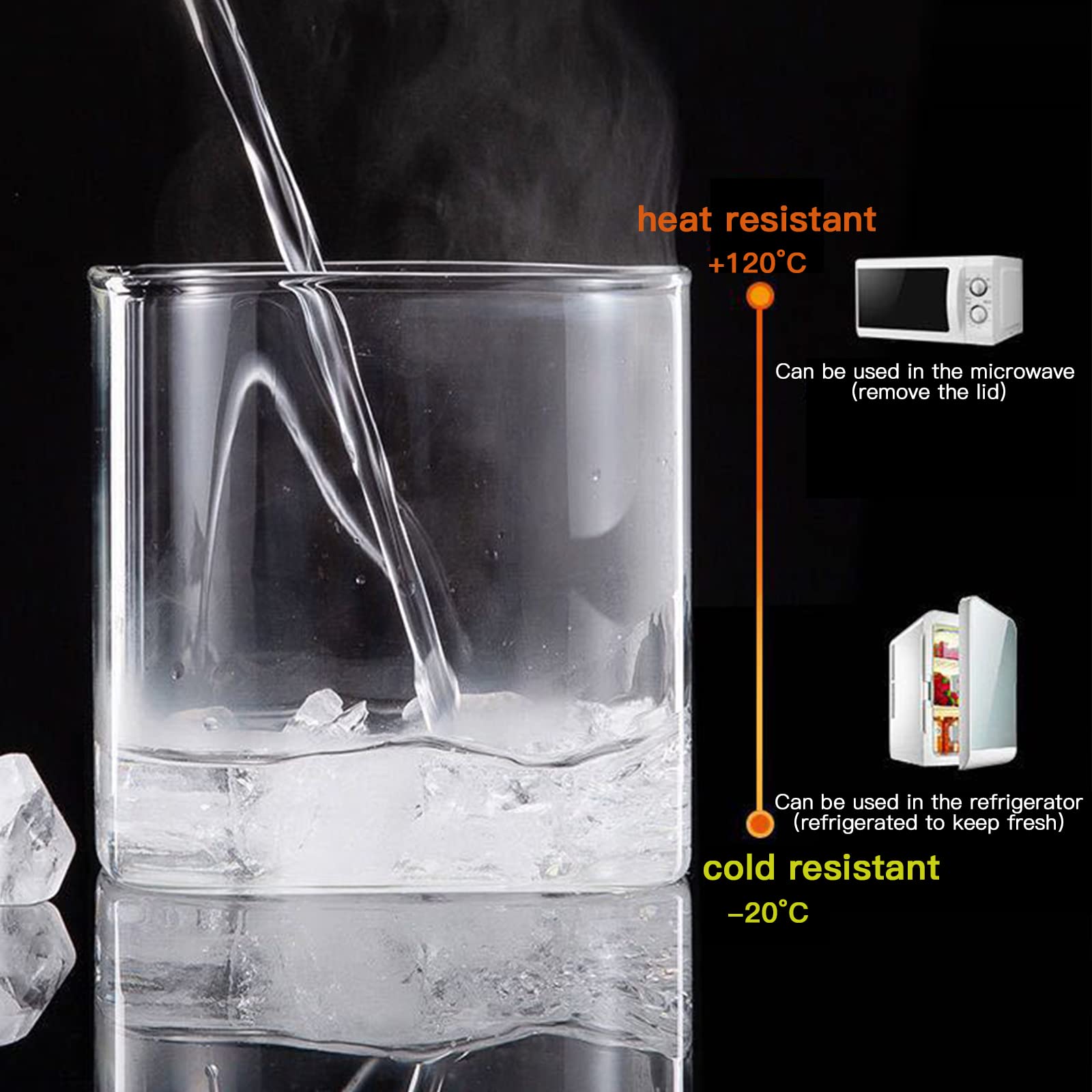 Joualy 2-Pack Glass Jar Containers 182 Oz,100 Sealed Borosilicate Glass Bamboo Spice Jars With Bamboo Lid And Bamboo Spoon For C