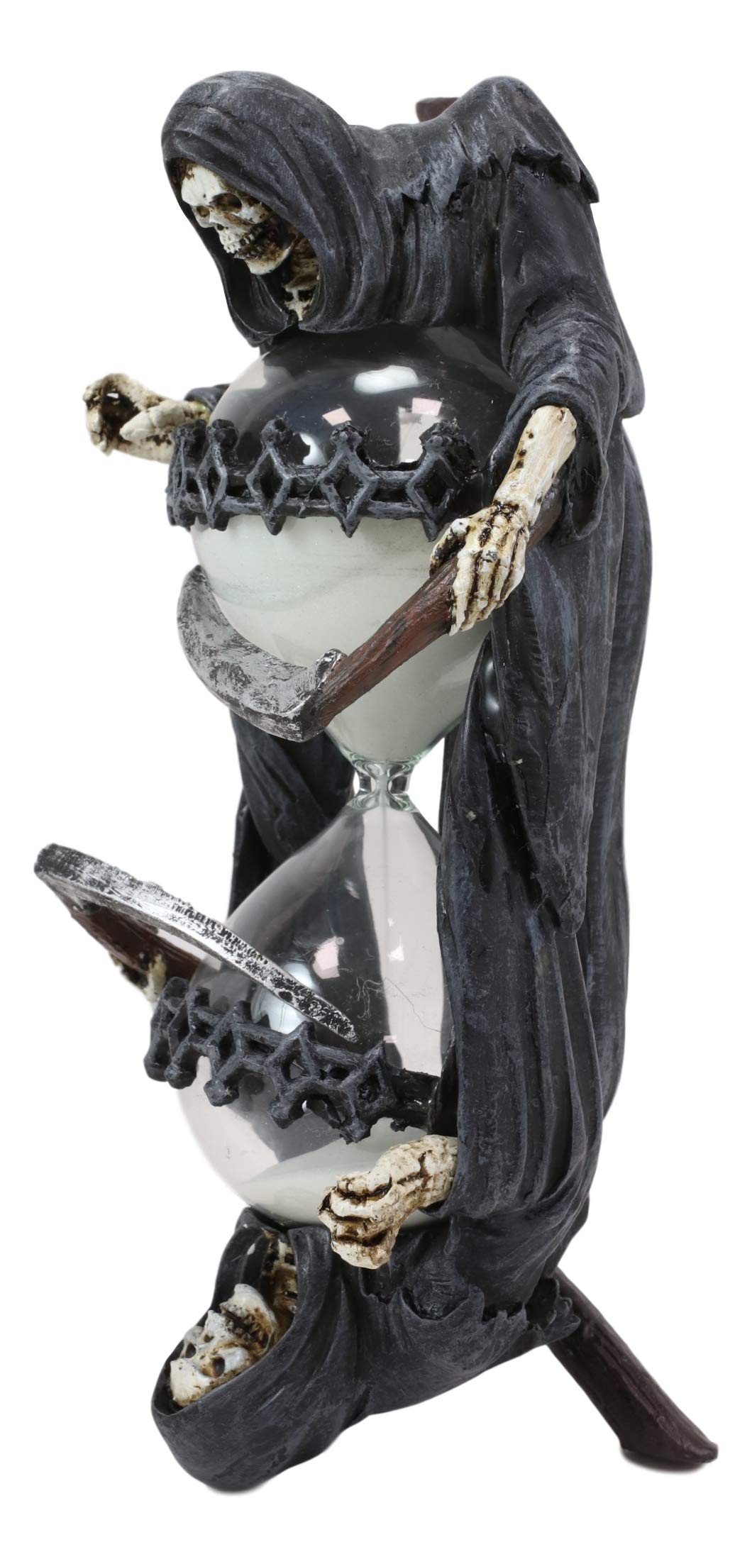 Ebros Gift 7.75'' Tall Soul Harvester Time Waits For No Man Gothic Grim Reaper With Scythe Sand Timer Statue By Anne Stokes Maca