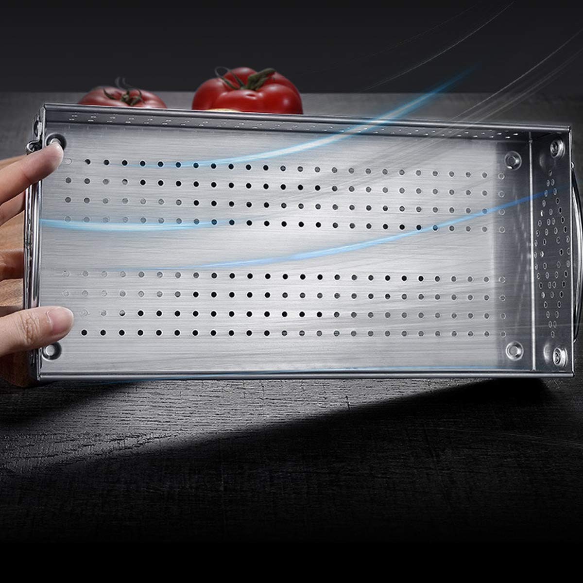 Aiyoo Mesh Cutlery Tray- 1 Compartments 304 Stainless Steel Kitchen Utensil Drawer Organizer/Silverware Storage Kitchen Utensil