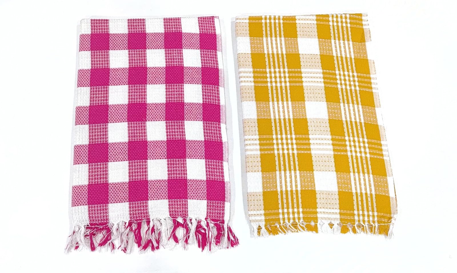 Bombay Dyeing Rimzim 100% Cotton Printed Soft & Slick Quick Drying Bath Towels 250 Gsm (Yellow/Sky Blue)