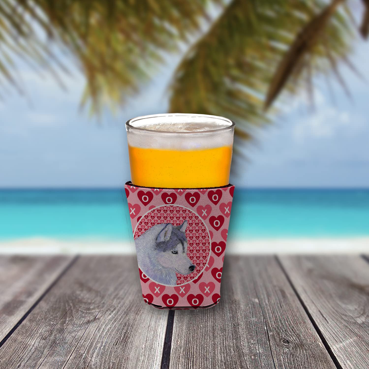 Siberian Husky  Red Solo Cup Beverage Insulator Hugger