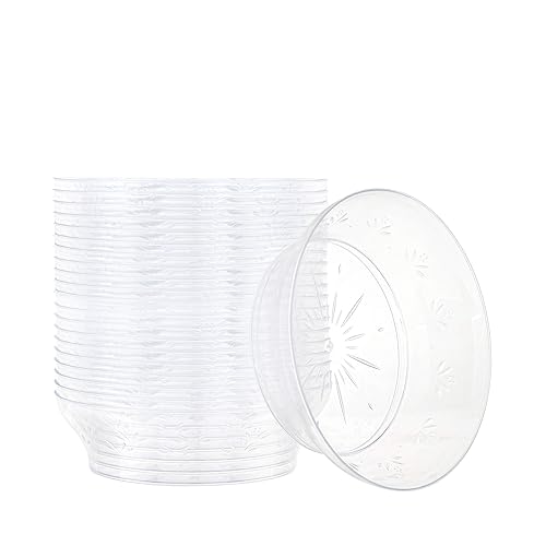 Plasticpro 10 oz Hard plastic Soup Bowls - Ice cream Bowls premium Quality Disposable Clear Bowl Pack of 20