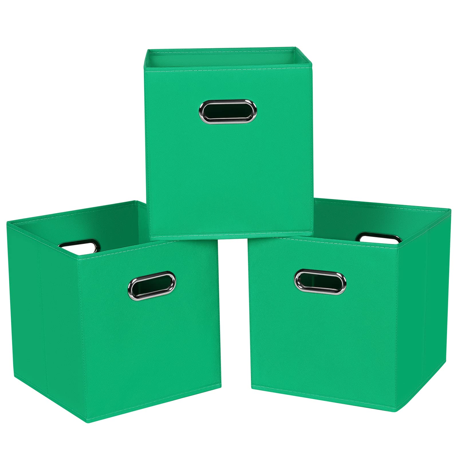 Sevendome Fabric Storage Bins,13 Inch Cube Organizer Bins ,Fabric Organizer Bins Foldable Storage Bins Basket With Dual Handles