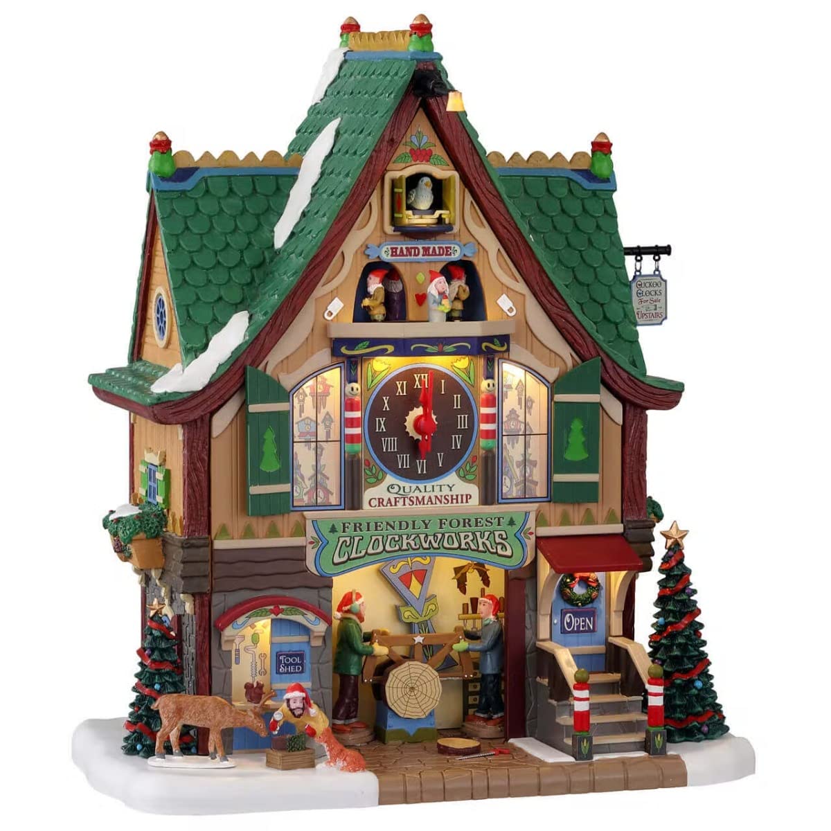 Lemax 15734-Uk SantaS Wonderland Sights & Sounds: Friendly Forest Clockworks, Multi-Colour