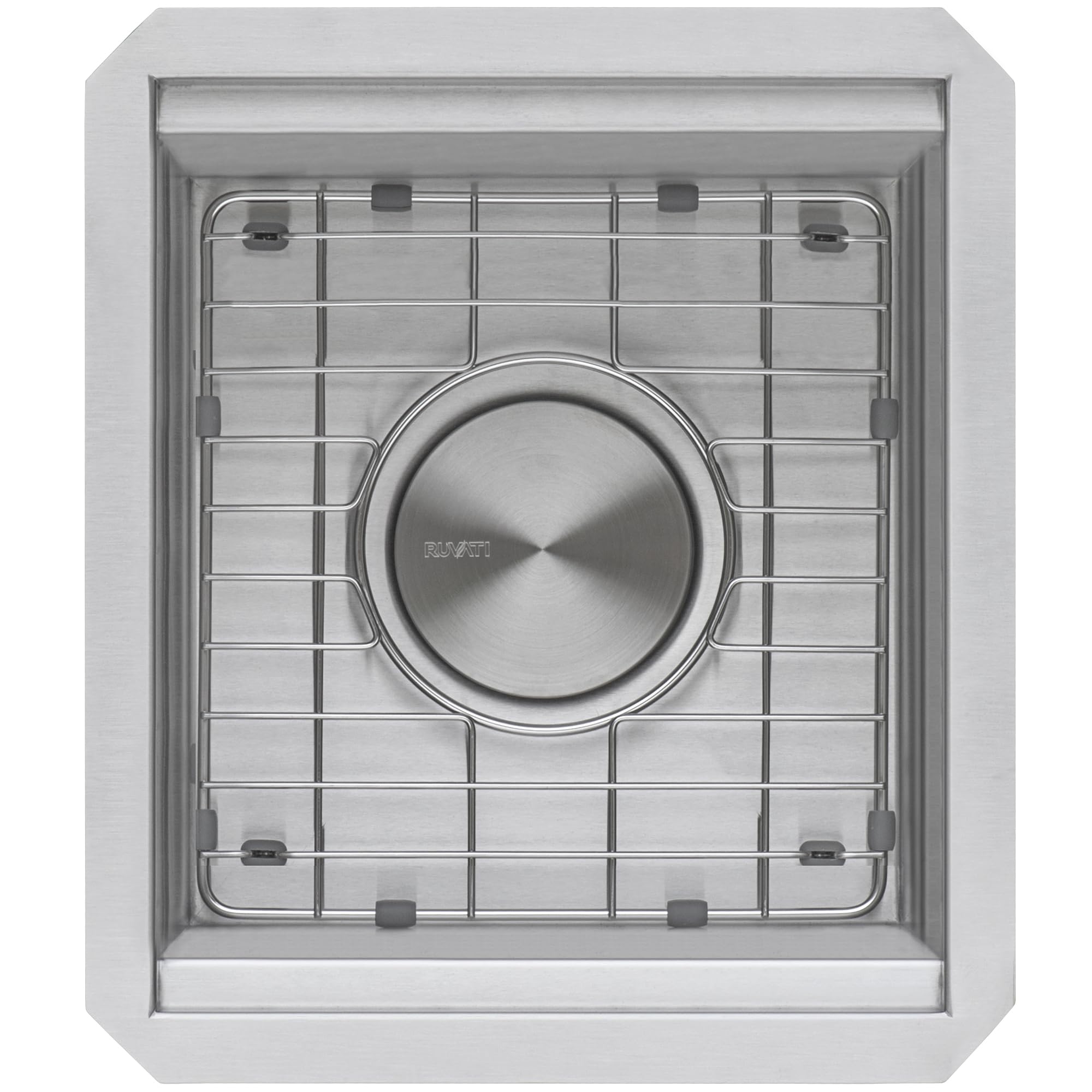 Ruvati 13 inch Workstation Bar Prep Sink with Cover Undermount 16 Gauge Stainless Steel Single Bowl - RVH8316