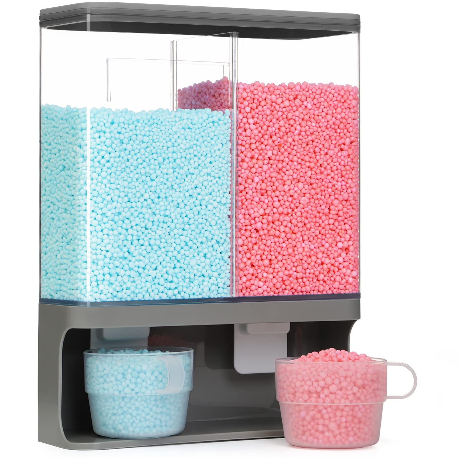 Laundry Detergent Dispenser, Conworld Wall-Mounted Scent Booster Beads Dispenser For Laundry Room Organization And Storage, Rice