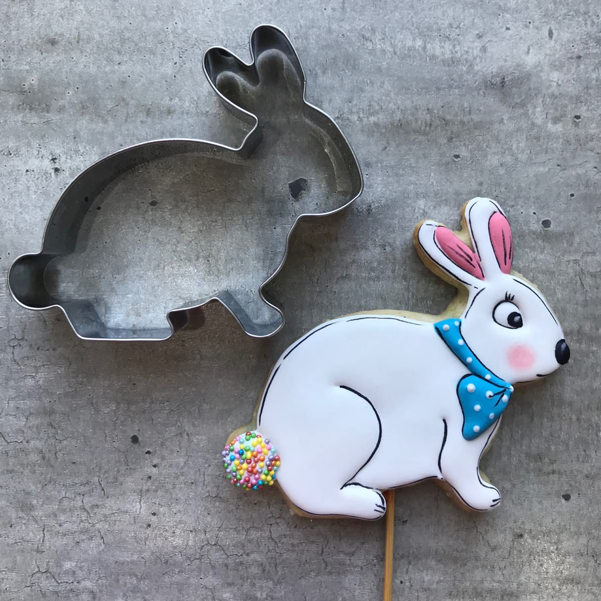 Liliao Woodland Cookie Cutter Set - 3 Piece - Fox, Walking Grizzly Bear And Rabbit Biscuit And Fondant Cutters - Stainless Steel