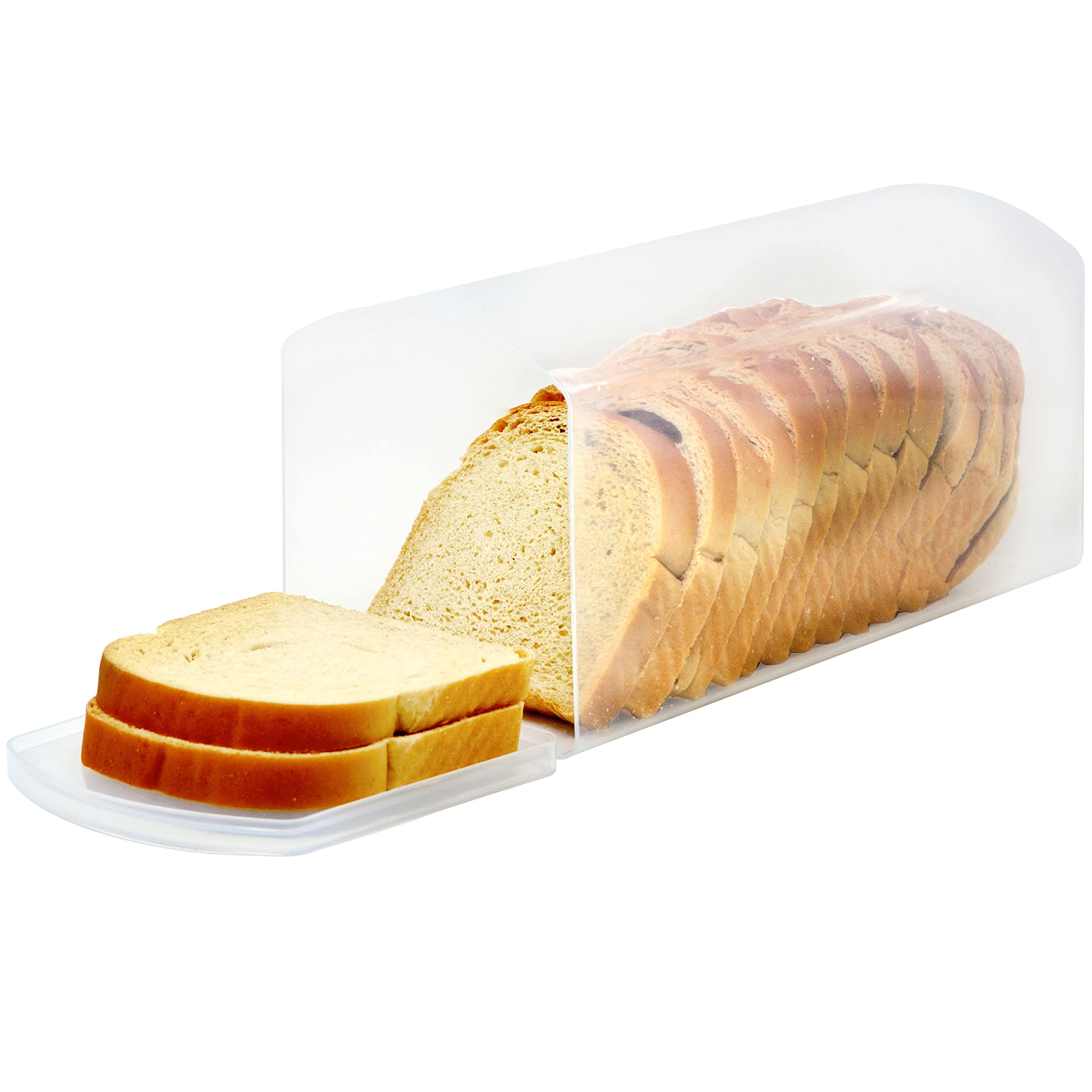 Youngever Plastic Bread Container, Sandwich Size Bread Storage Bin, Bread Dispenser