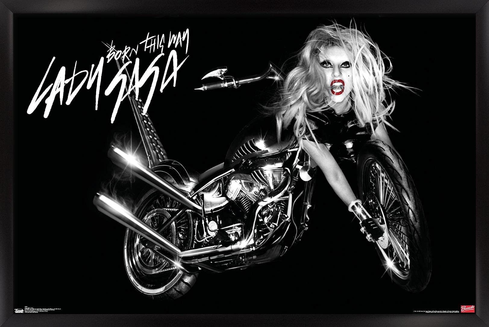 Trends International Lady Gaga - Cover Wall Poster, 14.725'' X 22.375'', Black Framed Version