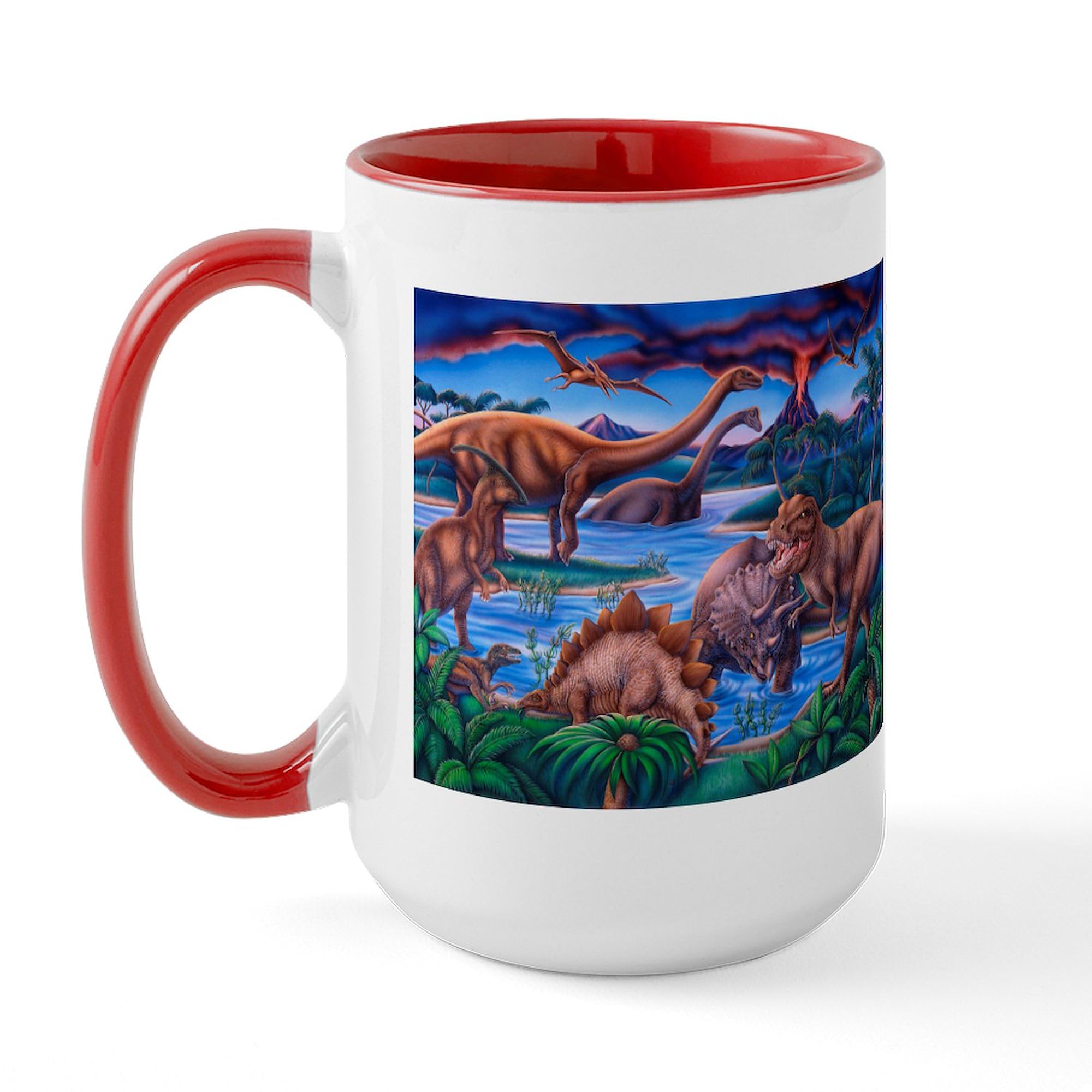 CafePress Dinosaurs Large Mug 15 oz (444 ml) Ceramic Coffee Mug