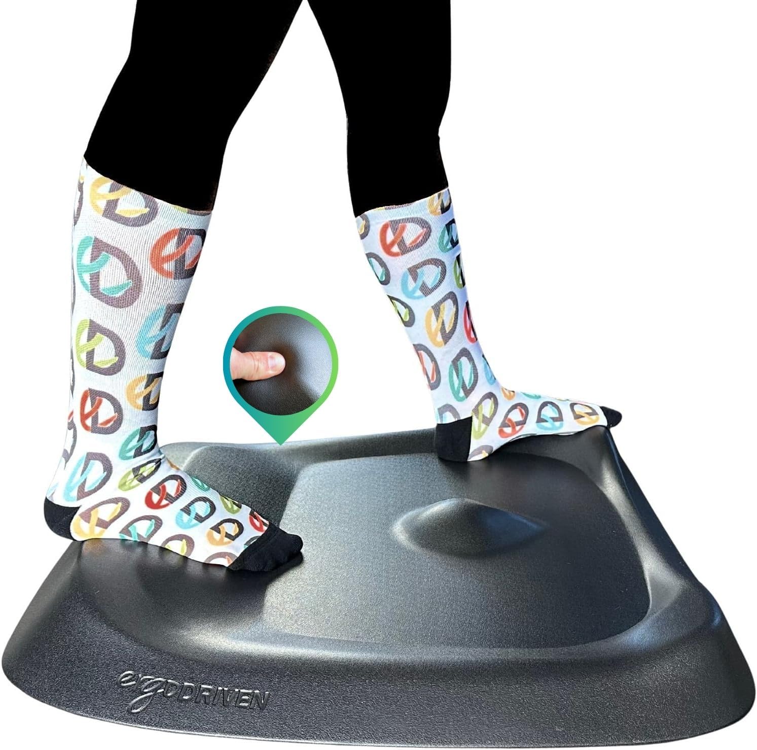 Topo Comfort Mat By Ergodriven | The Original Not-Flat Anti-Fatigue Standing Desk Mat With Calculated Terrain | Accessories | Ob