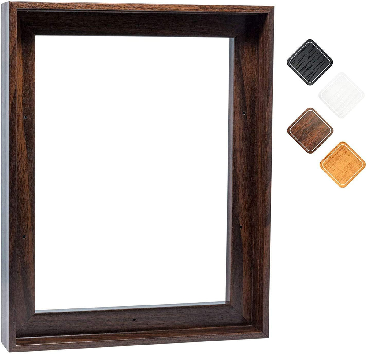 Canvas Floating Frame, Picture Wall Art Painting Frame For Finished Canvas Painting 1-1/4 Deep Picture Art Wall Decor. (Dark Bro