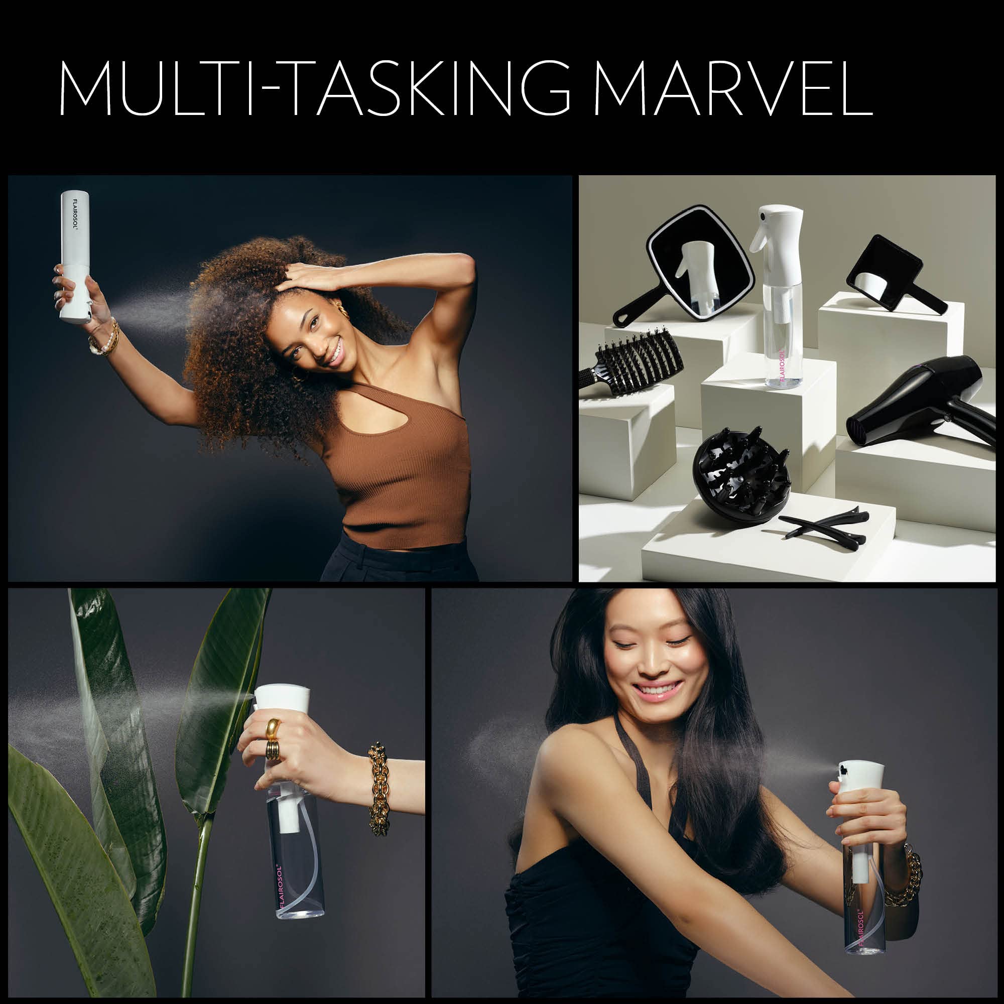 Flairosol - The Original, Continuous Ultra Fine Mist Spray Bottle, Multi-Tasking Marvel For Hair, Skin, Home, Pet Care And More,