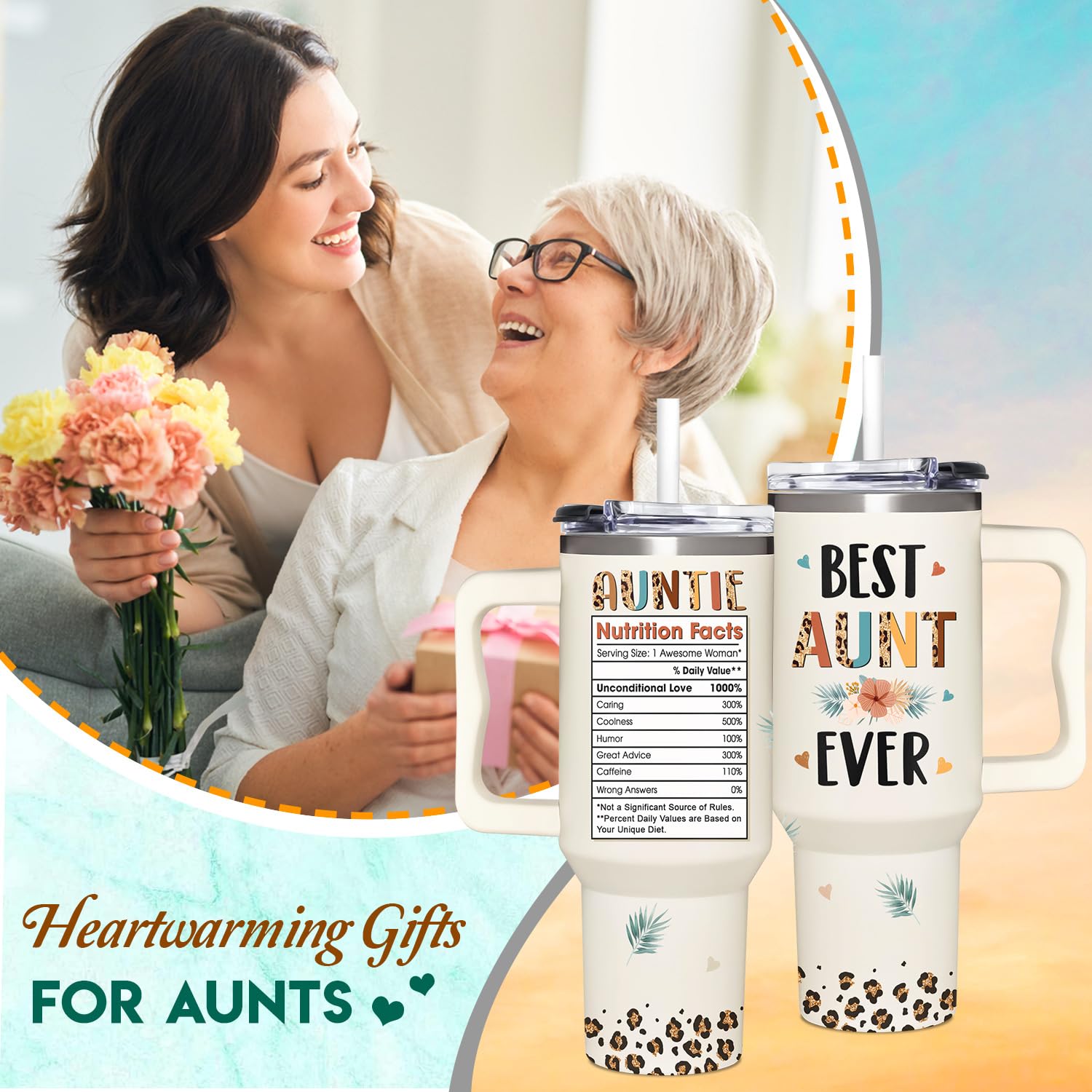 AT2Z GLOBAL Mothers Day, Christmas, Birthday, Gift for Auntie, Aunts - Gifts for Aunt, Auntie - Aunt Gifts from Niece, Nephew -