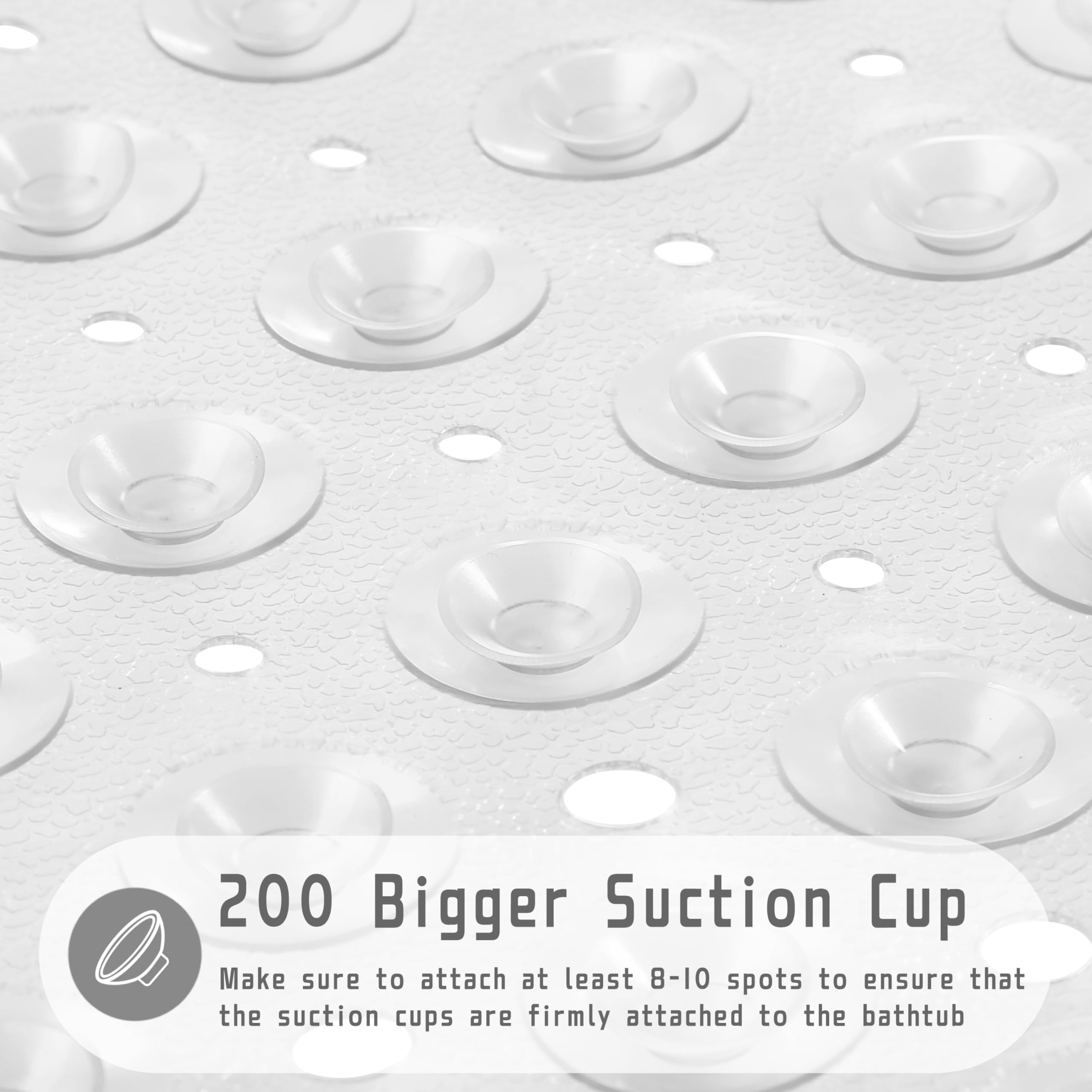 Yimobra Original Bath Tub Shower Mat Extra Long 16 X 40 Inches, Non-Slip With Drain Holes, Suction Cups, Machine Washable, Phtha