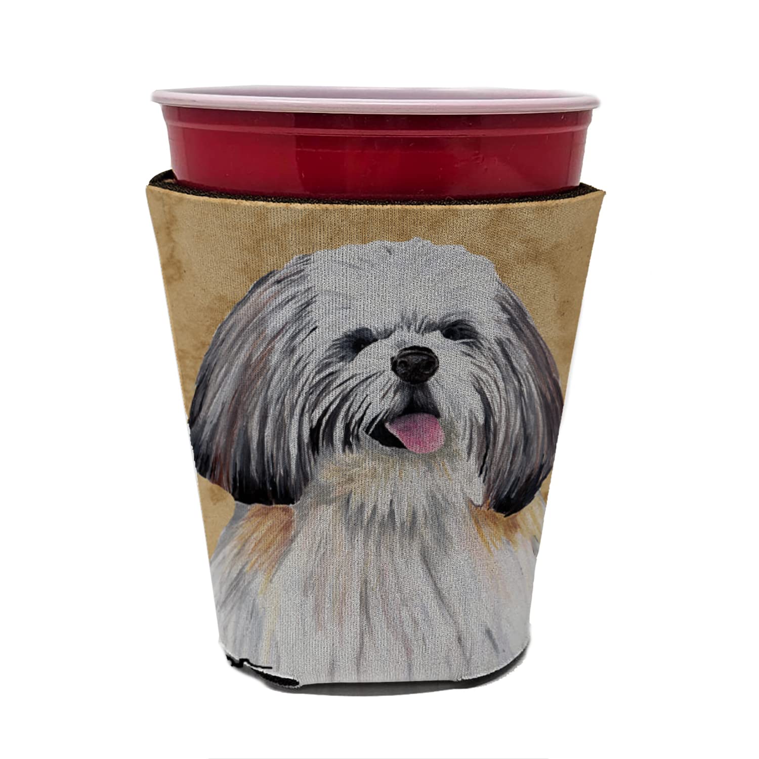 Shih Tzu Red Solo Cup Beverage Insulator Hugger