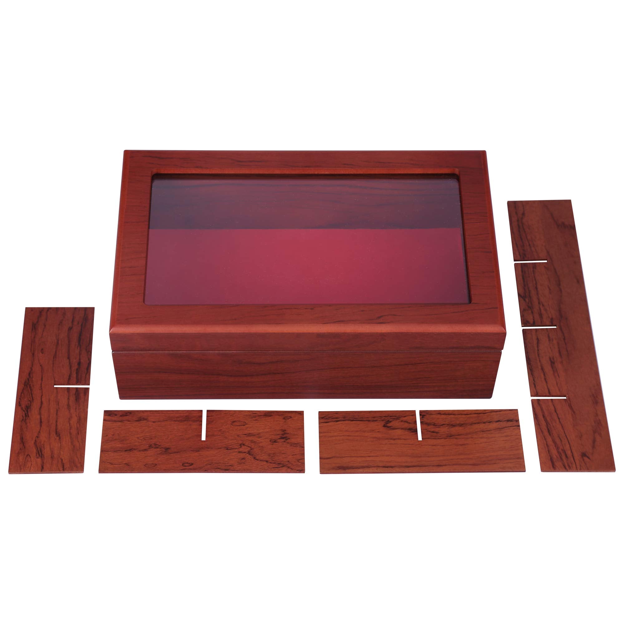 Apace Living Tea Box - Luxury Wooden Tea Storage Chest From The Premier Collection - 8 Adjustable Compartment Tea Bags Organizer