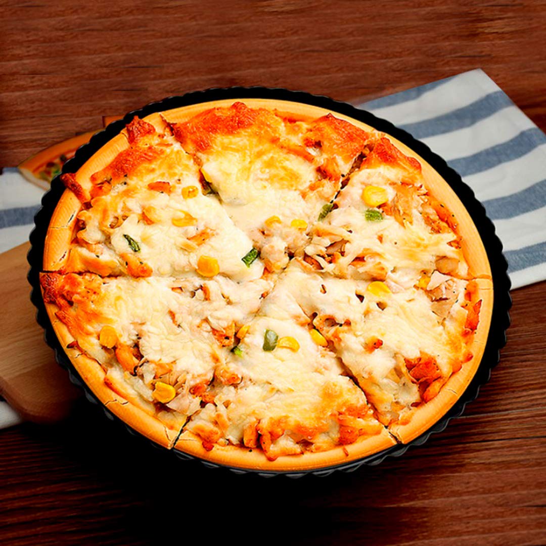 Meichu 10 Inch Tart Pans With Removable Bottom Non Stick Fluted Quiche Pans Cake Pans For Baking Pizza Fruit Mousse Christmas De