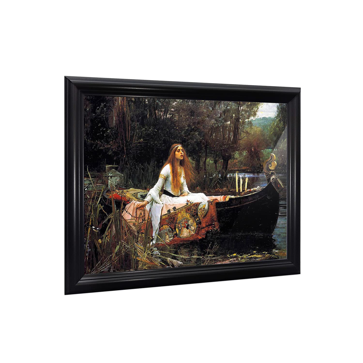 The Lady Of Shalott Framed Print By John William Waterhouse, World Famous Wall Art Collection, Grace Your Living Room Or Kitchen