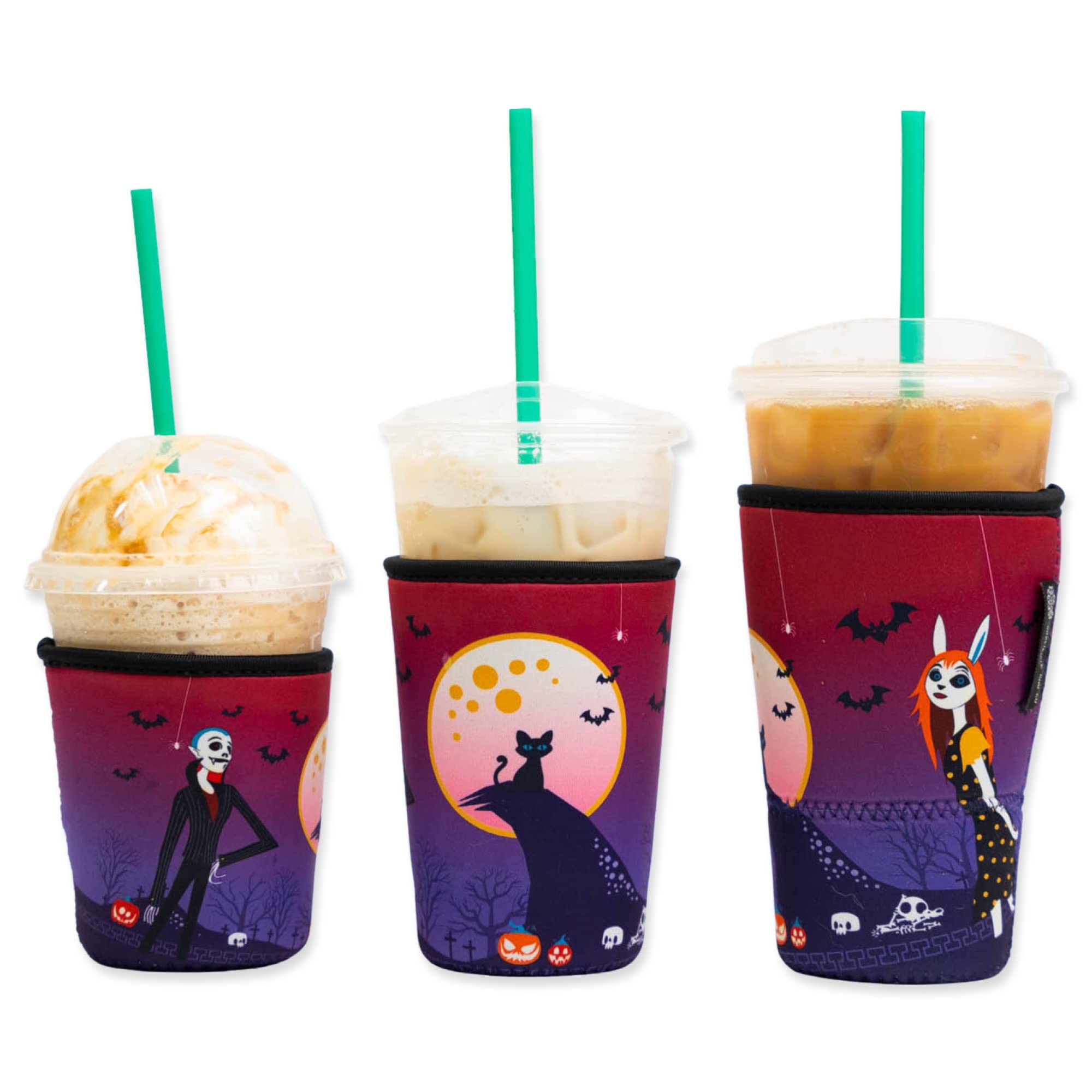 Baxendale Iced Coffee Sleeve For Cold Drink Cups - 3 Pack Neoprene Iced Coffee Sleeve Cup Sleeves For Cold Drinks, Reusable Comp