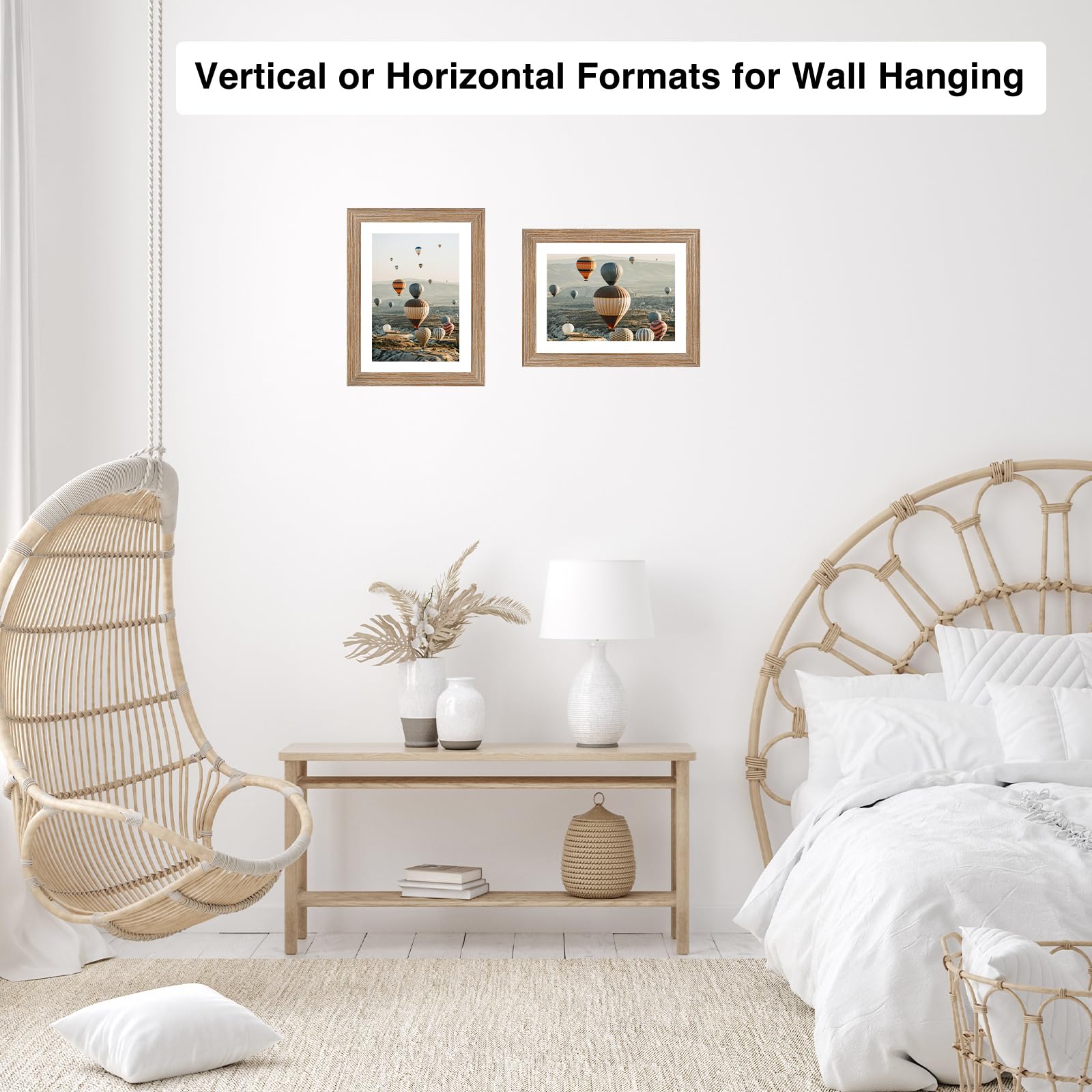 JCJMY 5x7 Picture Frame with 4x6 Mat for Wall Hanging or Tabletop, Display Photo 4x6 with Mat or 5x7 Without Mat, 5 by 7 Wall Ga