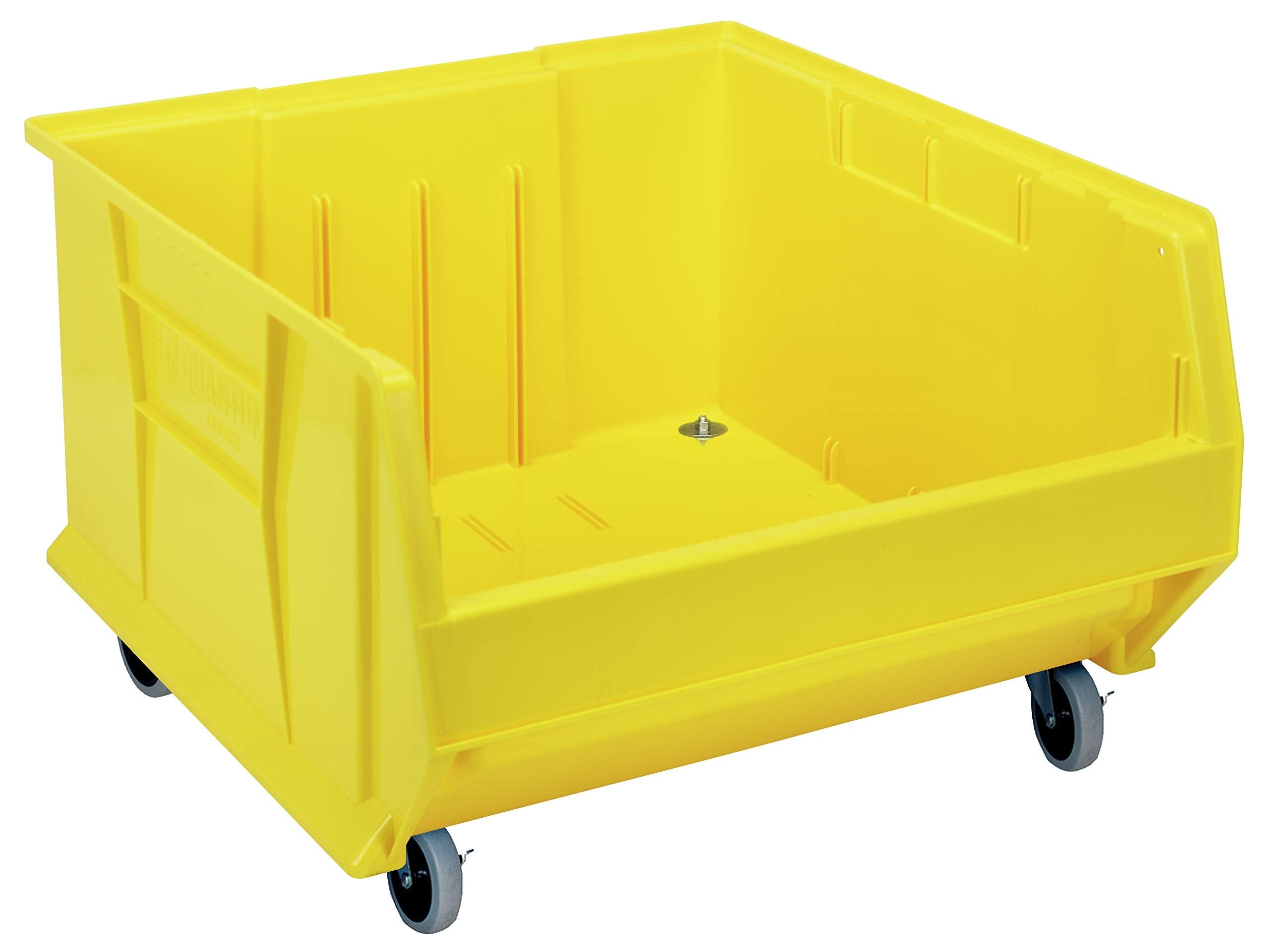 Hulk 24 Container, Mobile, 23-7/8L X 22-1/2W X 15H, Stackable, Polypropylene, Yellow, Made In Usa