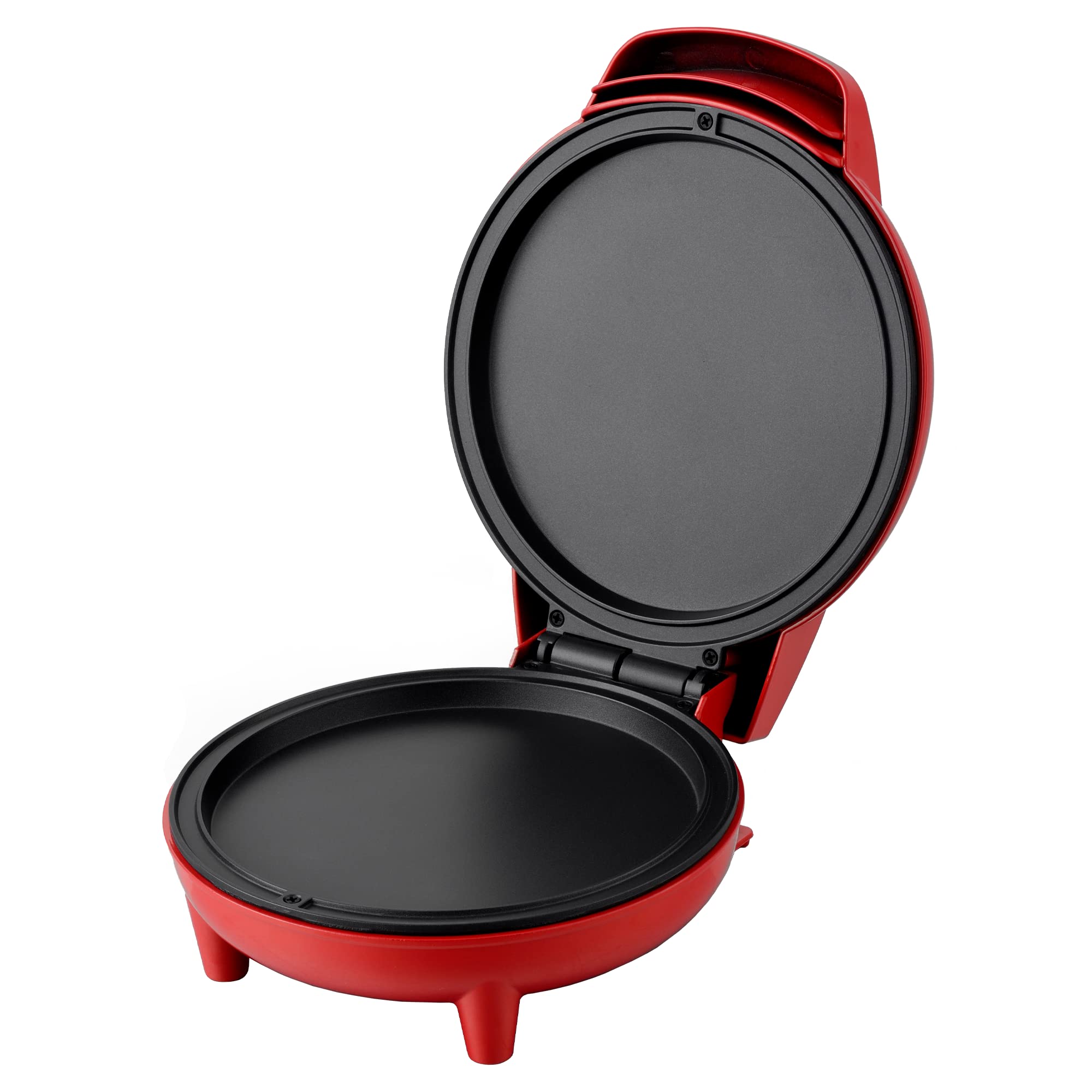 Courant Griddle and Mini Oven Compact Griddle 7inch Personal Griddle Pizza Maker Red