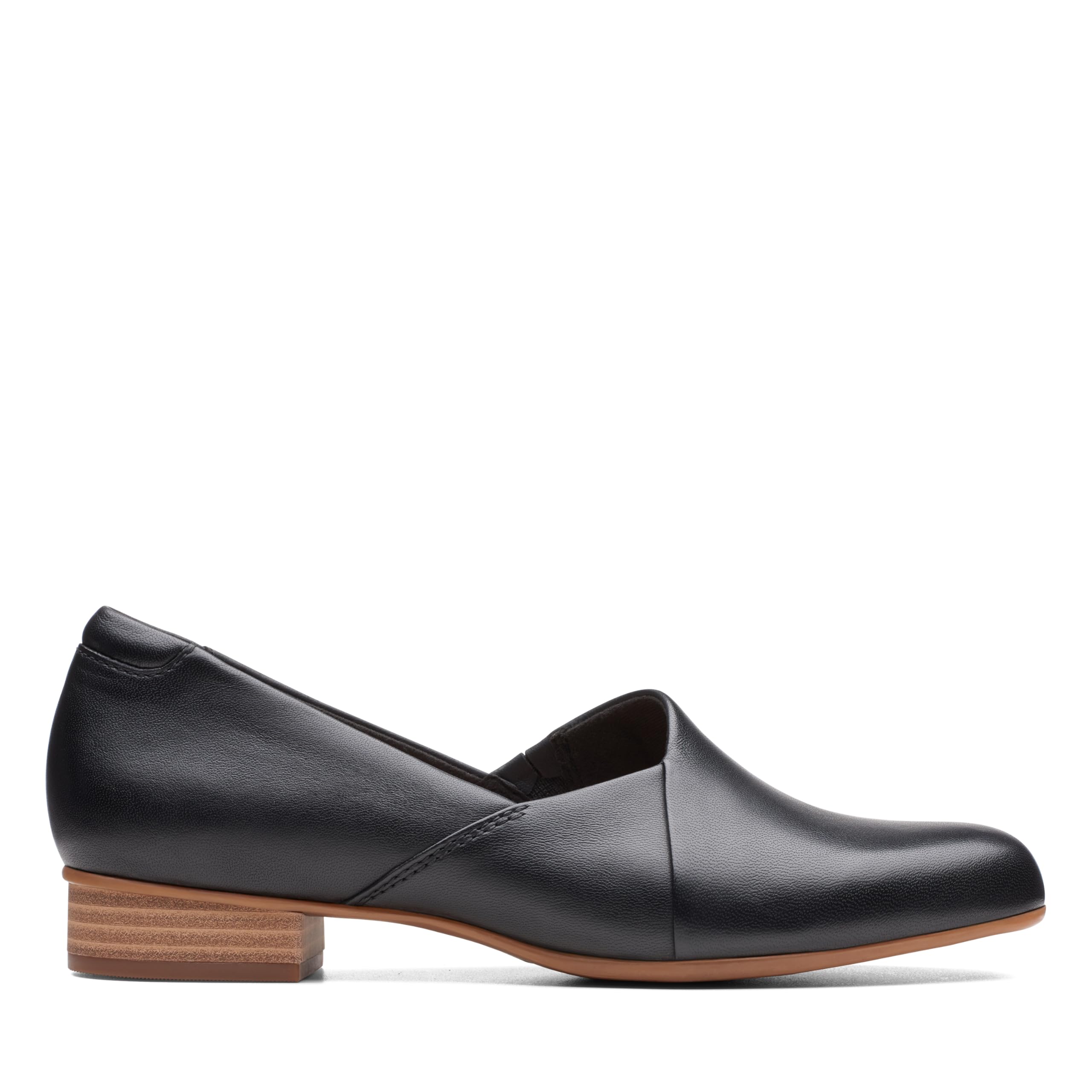 Clarks Womens Juliet Palm Loafer, Black Leather, 10 Narrow Us