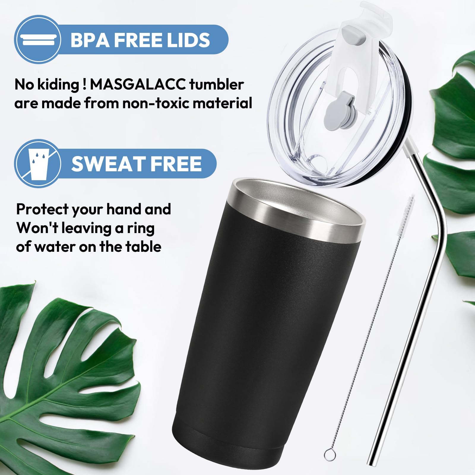 MASGALACC Funny Office Gifts - 20oz Stainless Steel Tumbler, Boss, Coworker, Friend, Brother, Office Desk Decor for Men Women, W