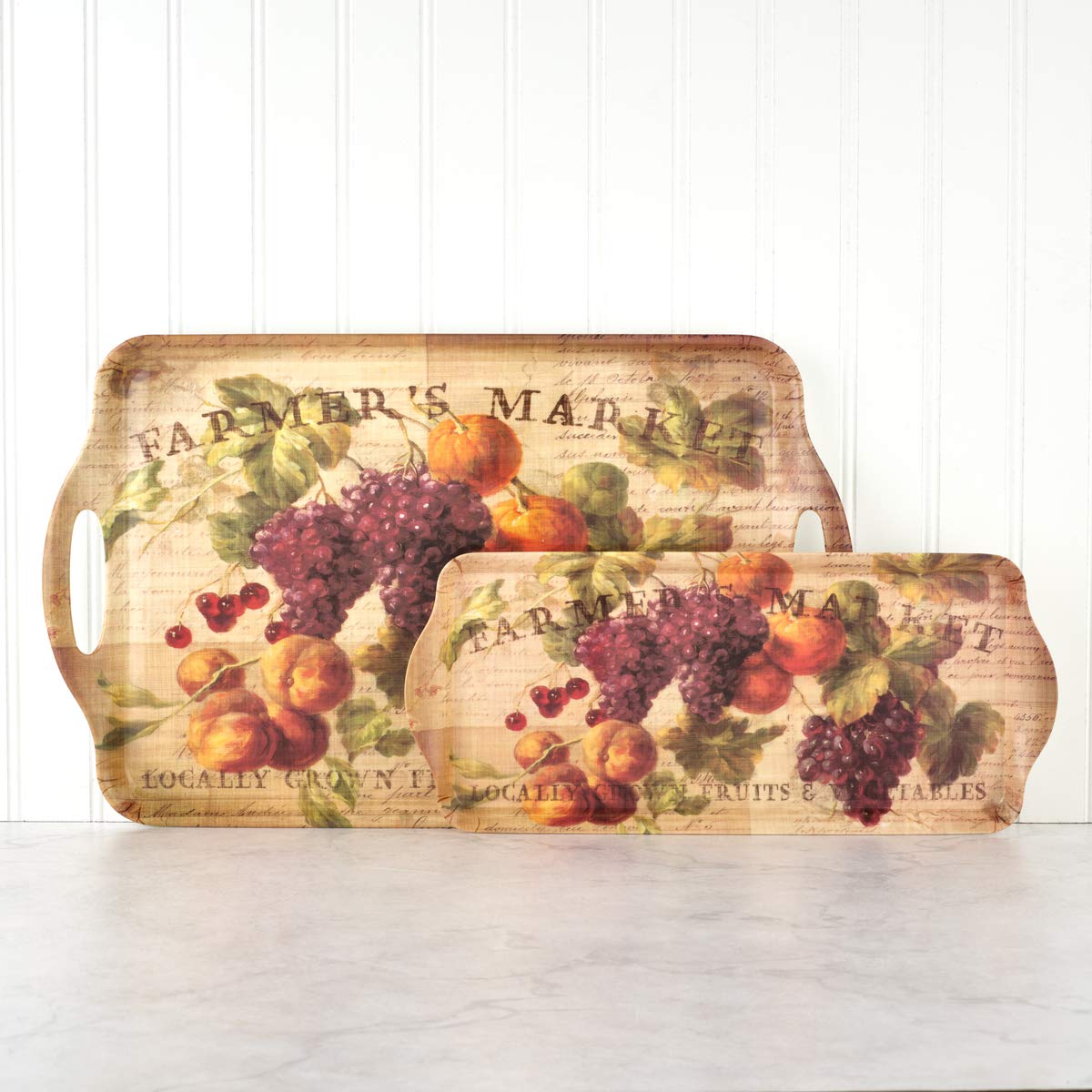 Pimpernel Abundant Fall Collection Large Handled Tray | Serving Tray For Lunch, Coffee, Or Breakfast | Made Of Melamine For Indo