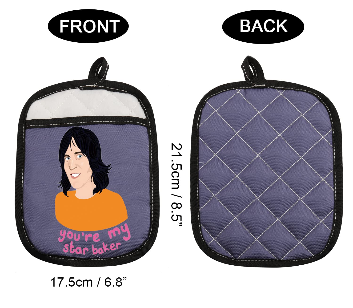 Baker Appreciation Gift For Friends Mom You Are My Star Baker Oven Pads Pot Holder With Pocket (You'Re My Star Baker)