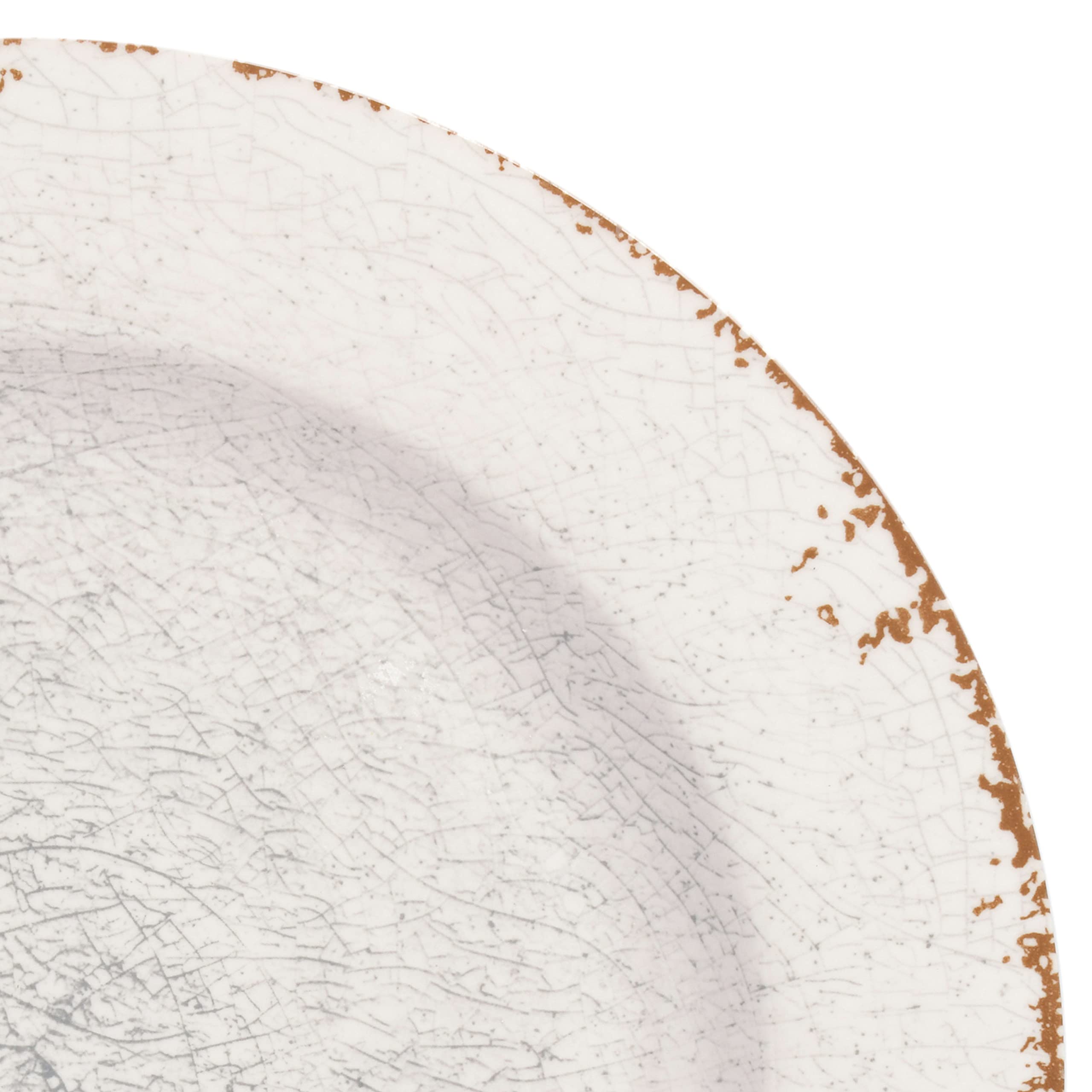 Gibson Home Mauna Melamine Plastic Dinnerware Set, Service For 4 (12Pcs), Ice Rustic