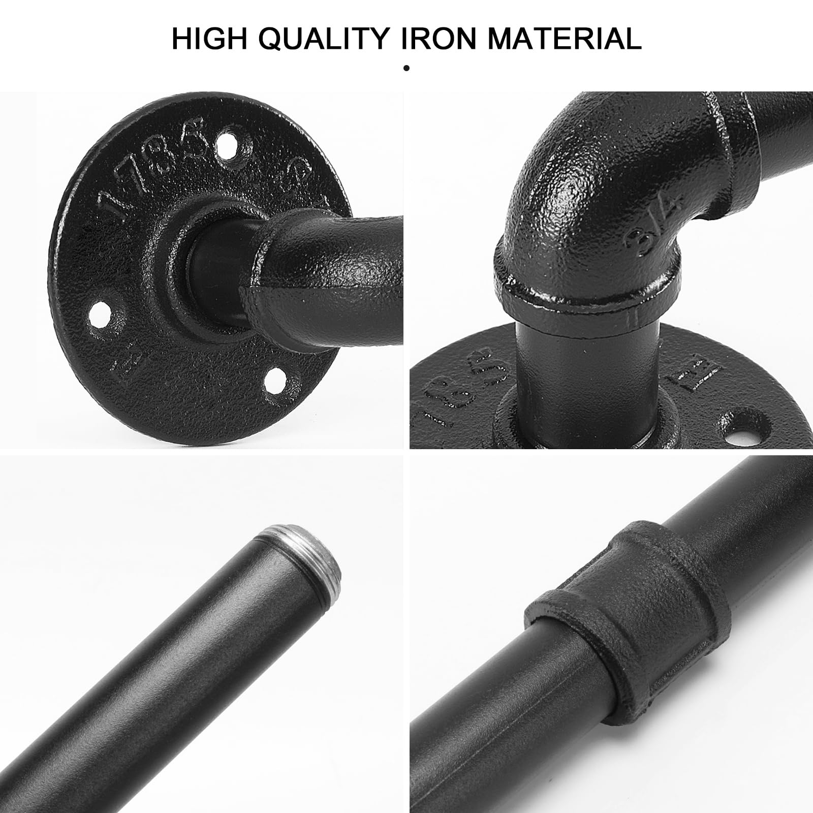 Livabber Industrial Pipe Towel Bar, Rustic Iron Decor Bathroom Hardware Towel Holder Accessory, Heavy Duty Wall Mounted Bath Tow