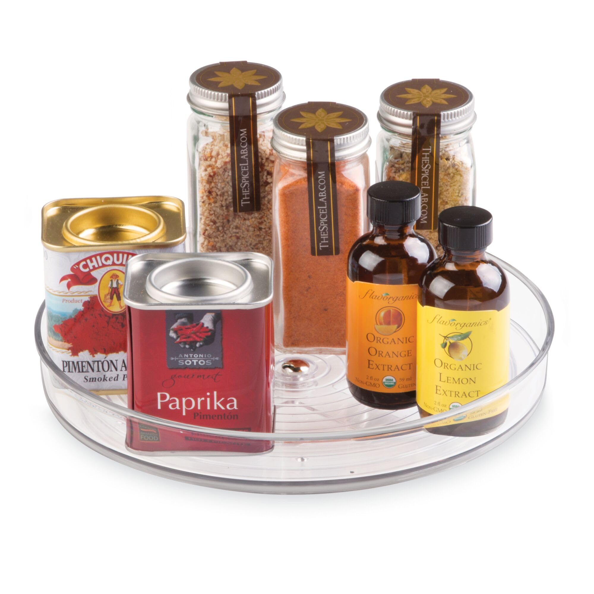 iDesign Recycled Plastic Lazy Susan Turntable Organizer Pantry, Bathroom, General Storage and More, The Linus Collection, 9 inch