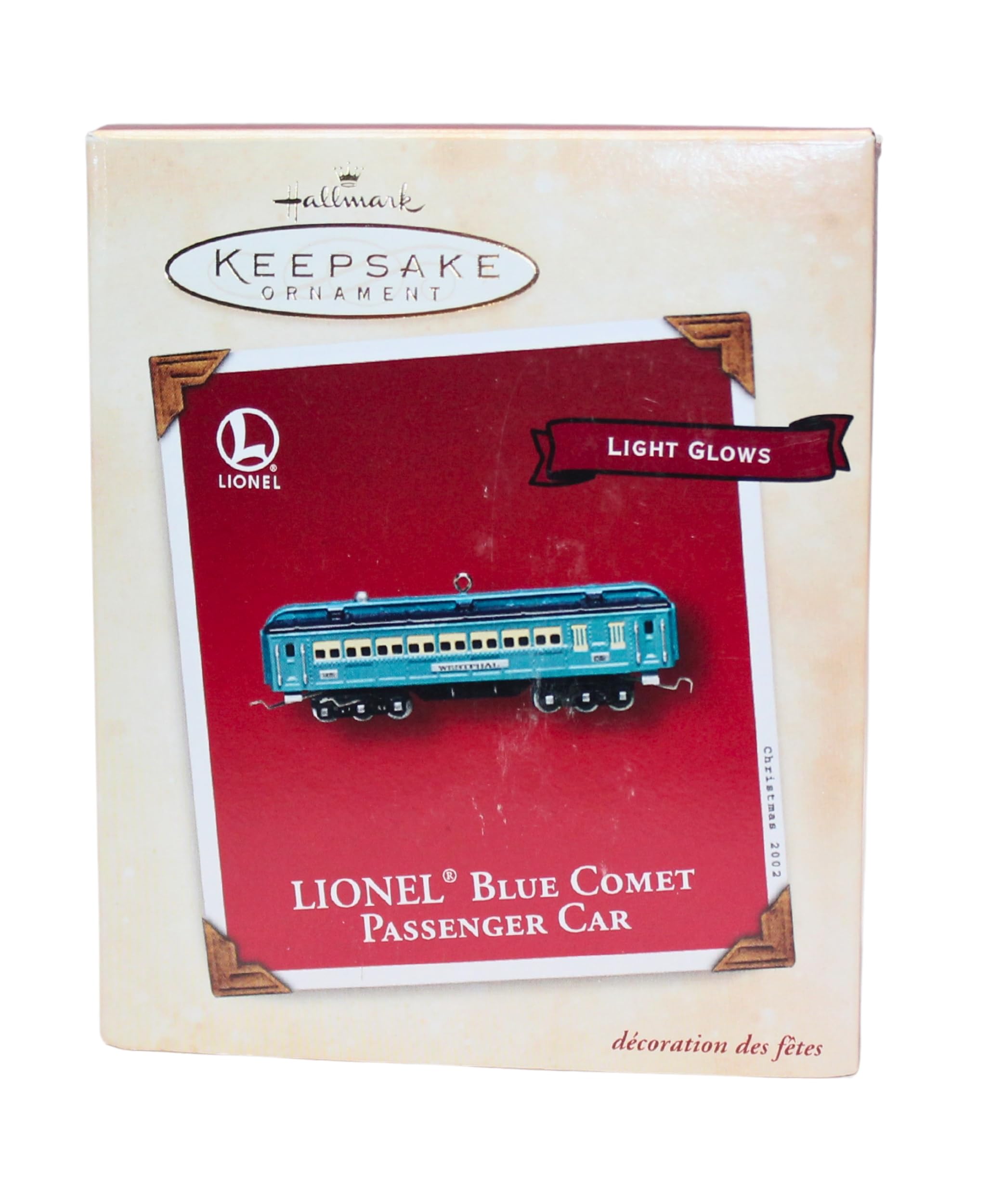 Hallmark MIB 2002 Ornament Lionel Blue Comet Passenger Car