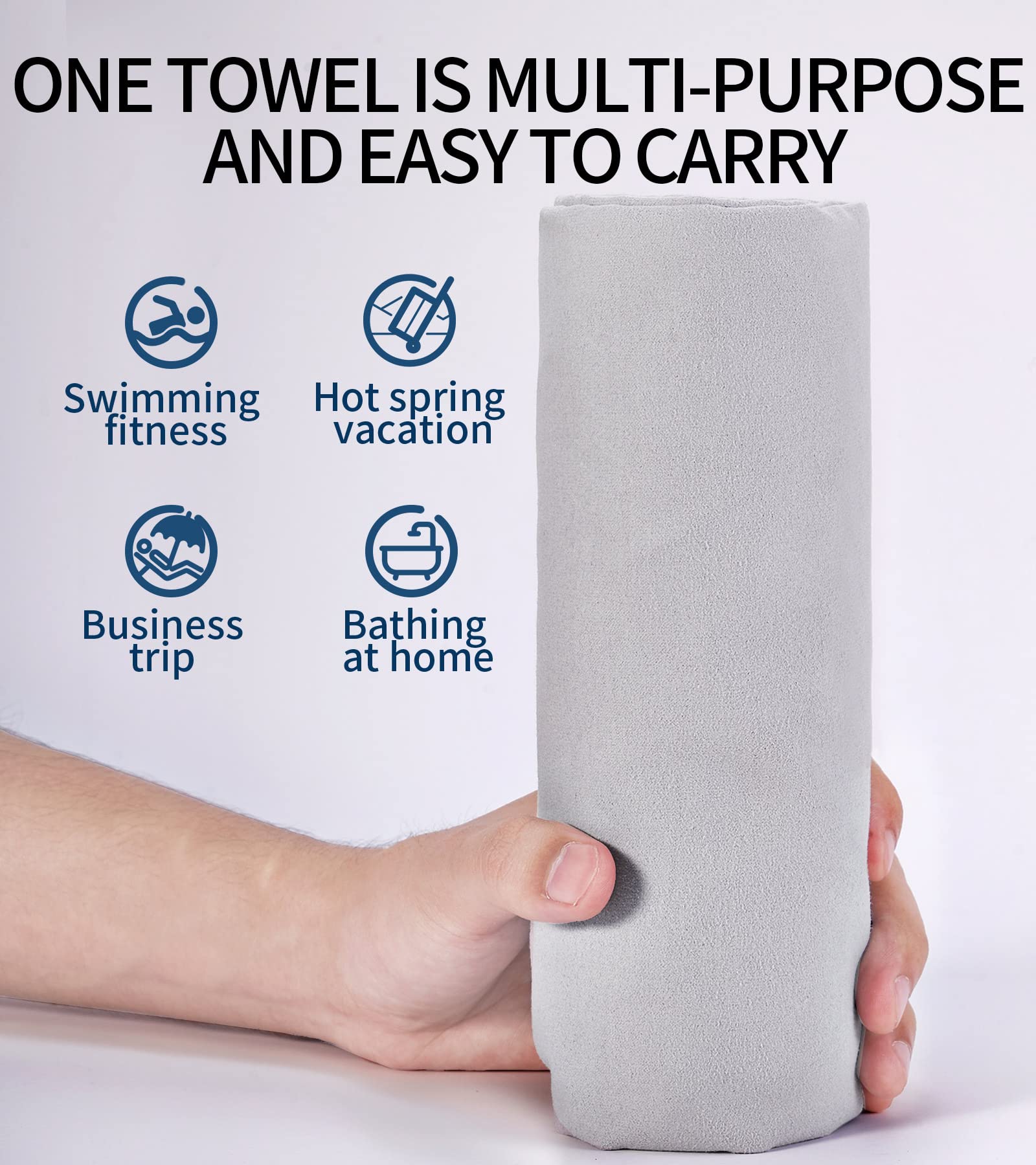 Microfiber Towel For Body, Microfiber Beach Towel, Backpacking Towel,Camping Towels Fast Drying Lightweight,Soft Compact Lightwe