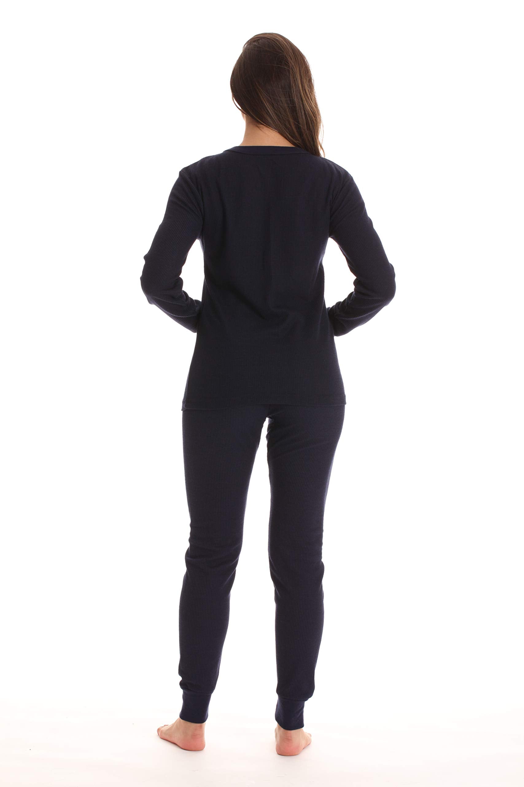 Just Love Womens Thermal Underwear Pajamas Set 95862-Nvy-3X Navy