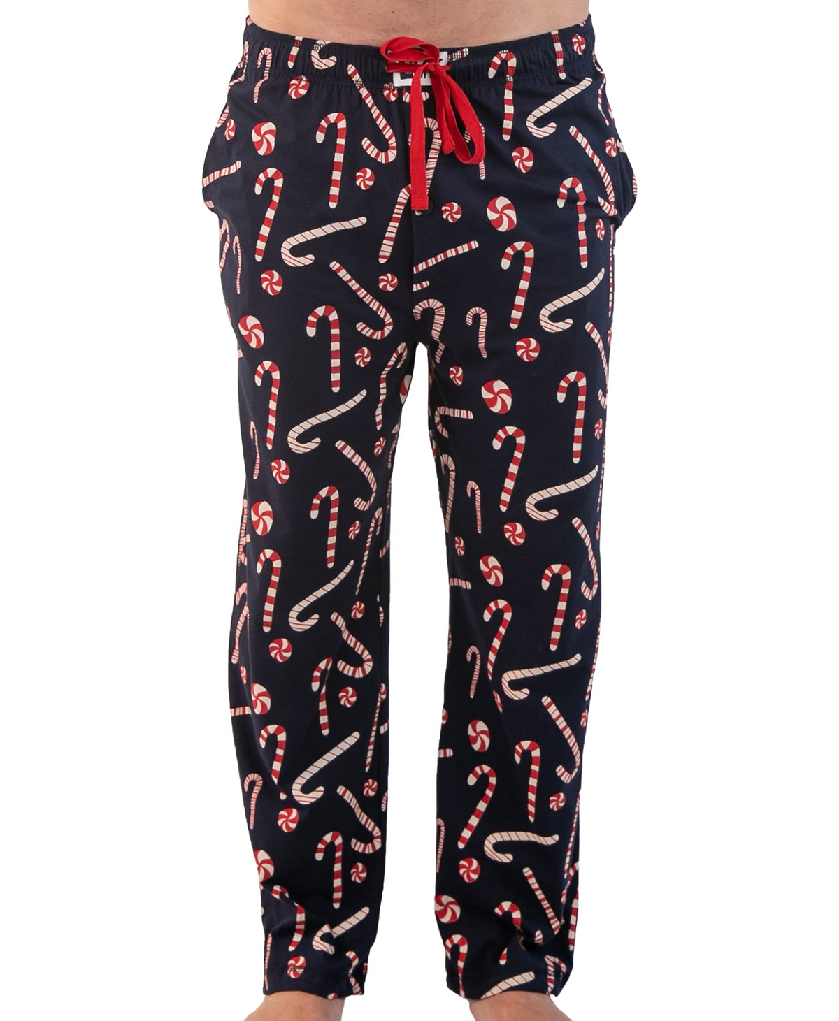 Lazy One Pajama Pants For Men, Mens Separate Bottoms, Lounge Pants, Funny, Humorous, Christmas (Candy Cane, X-Small)