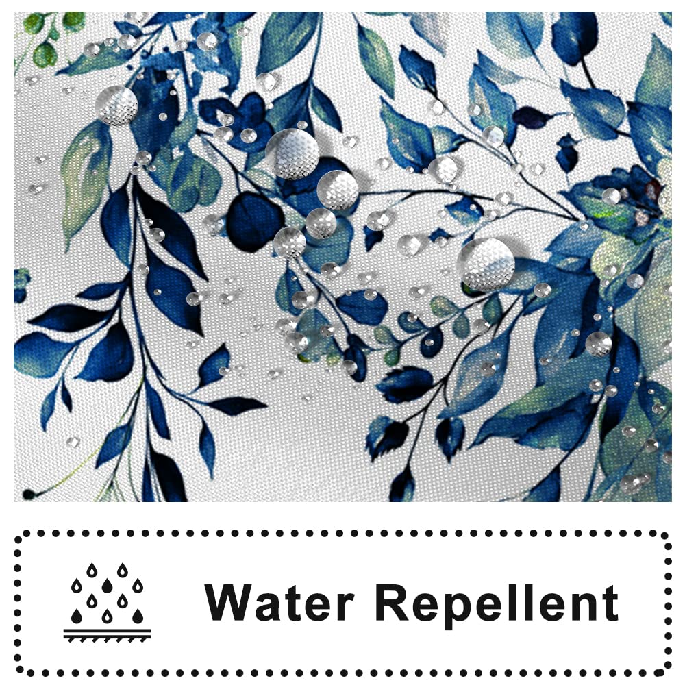 Ruelvth Small Stall Shower Curtain, Blue Eucalyptus Shower Curtain For Bathroom Waterproof Fabric Spring Rv Shower Curtain Set W