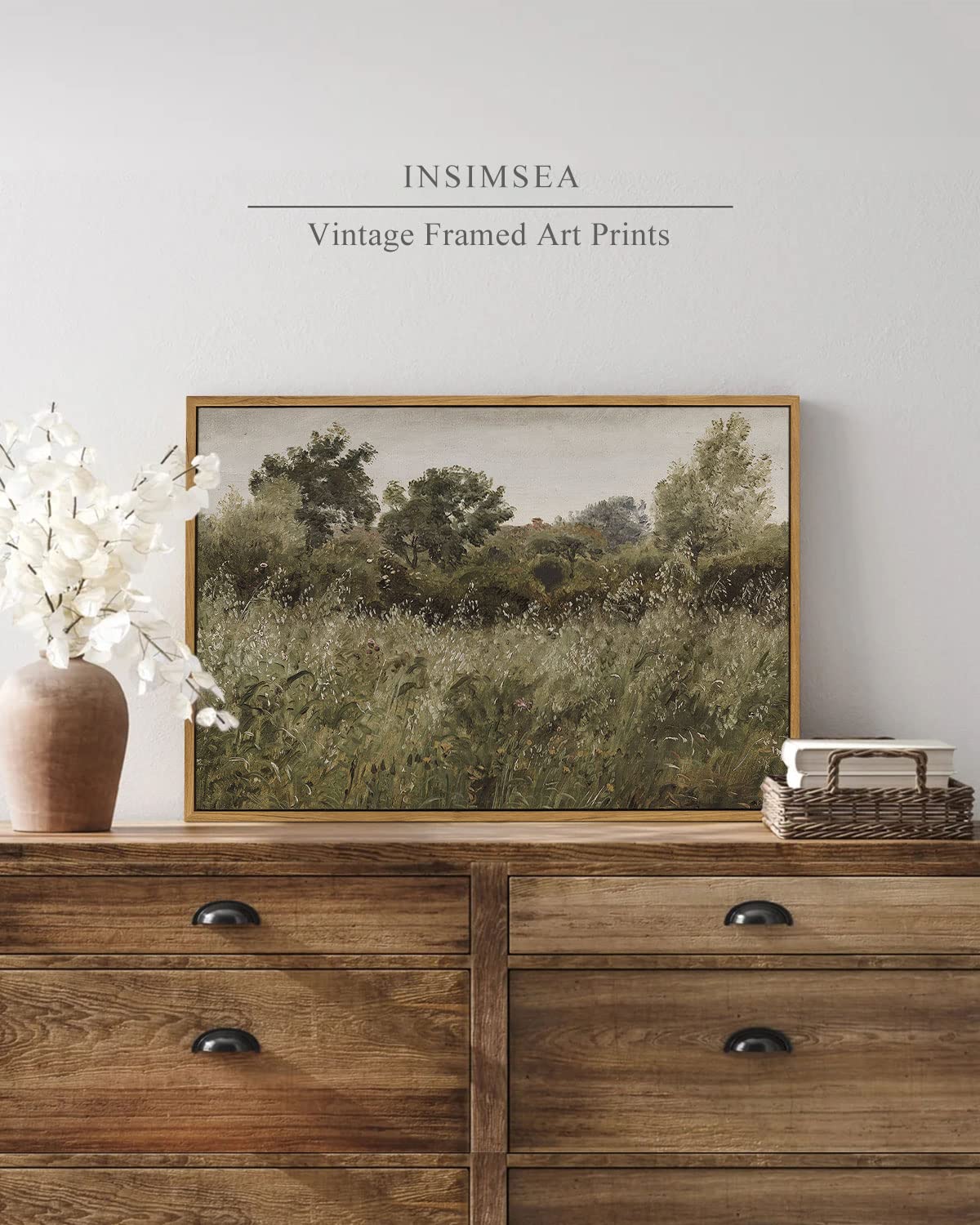 InSimSea Framed Canvas Wall Art Room Decor  Wilderness Field Paintings Large Canvas Wall Art Prints  Nature Scenery Kitchen Bathroom Bedroom Decor - 16x24in