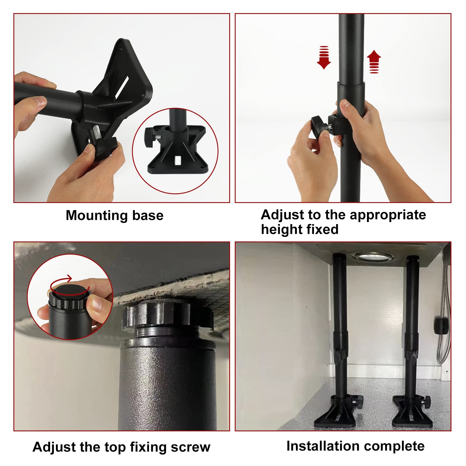 Undermount Sink Support Repair Brackets - Ymobbu Undermount Sink Repair Kit System Kitchen Sink Adjustable Brackets (13.7-23.6 I