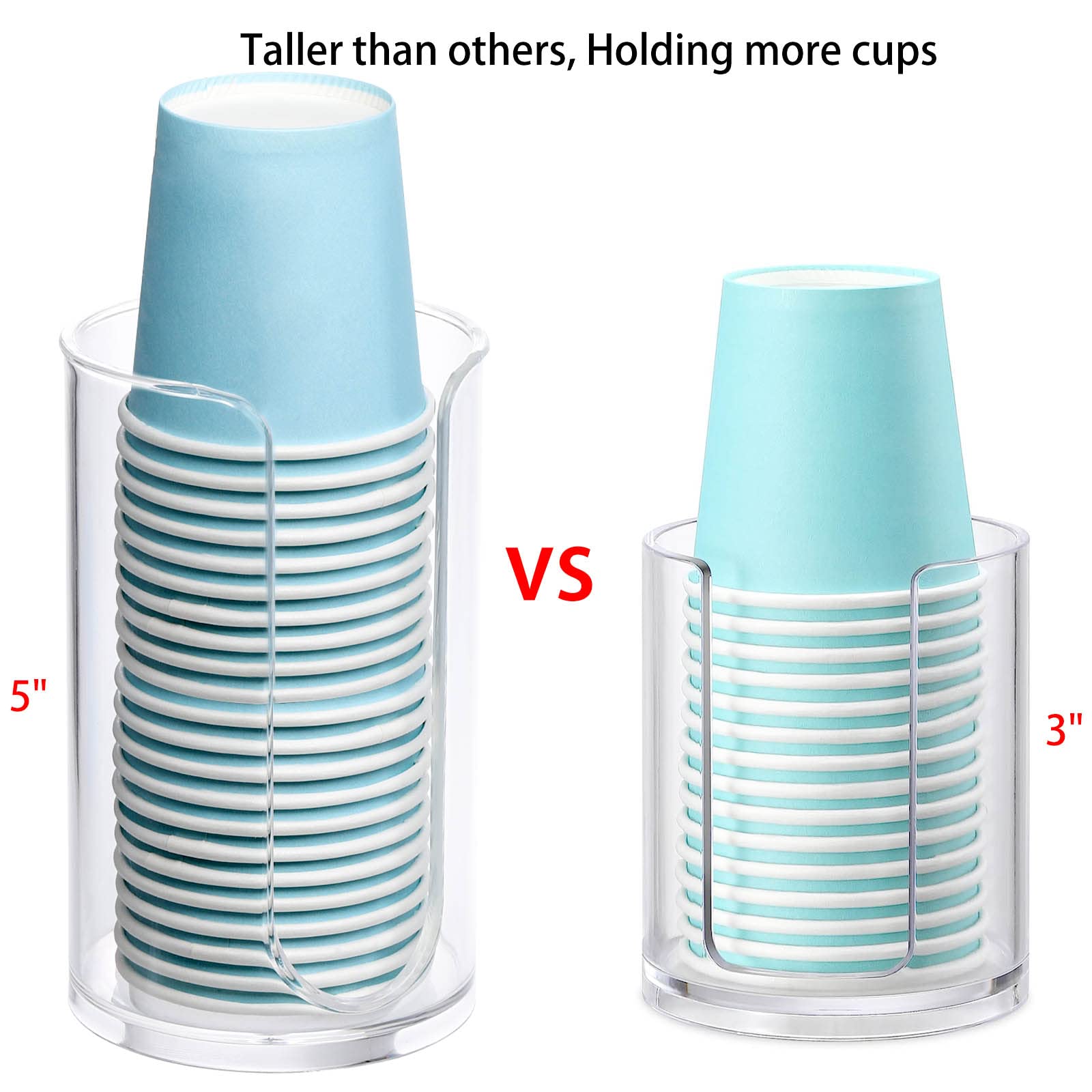 Lovebb Bathroom Cup Dispenser, 3Oz-5Oz Small Disposable Paper Cups Holder For Bathroom Vanity Countertop'S Rinsing/Mouthwash Cup
