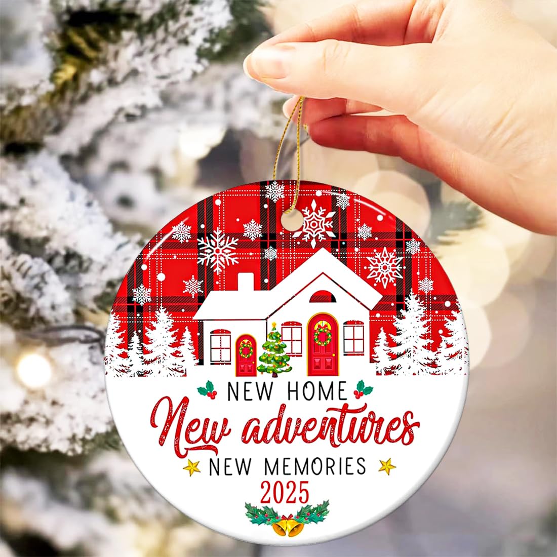 New Home Ornament 2025, House Warming Gifts New Home Christmas Ornament, Housewarming Gift for Homeowners, Couple, Women, First