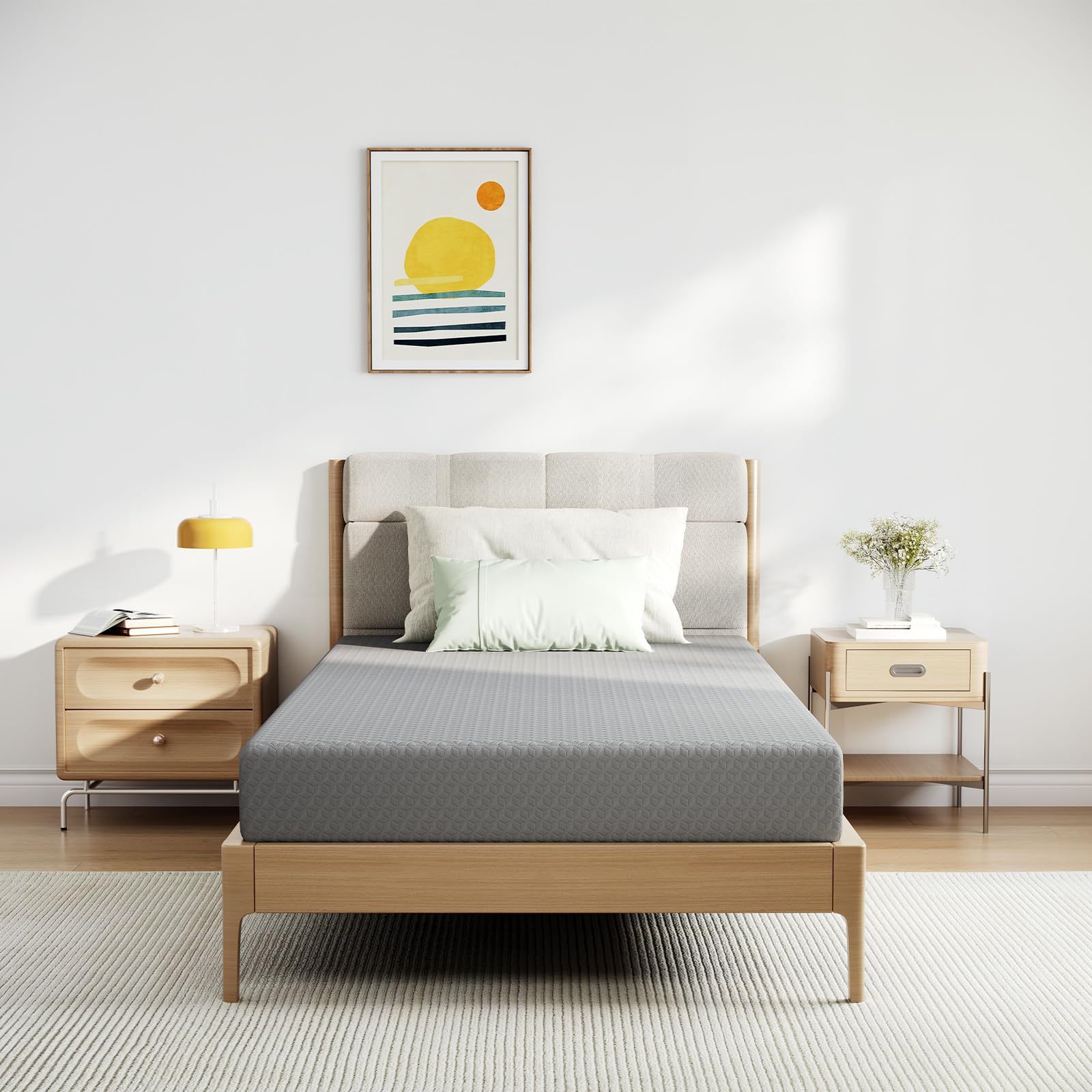 Novilla Twin Mattress for Kids, 5 Inch Twin Size Mattresses with Gel-Infused Memory Foam & Pressure-Relieving Foam for Cool Touc