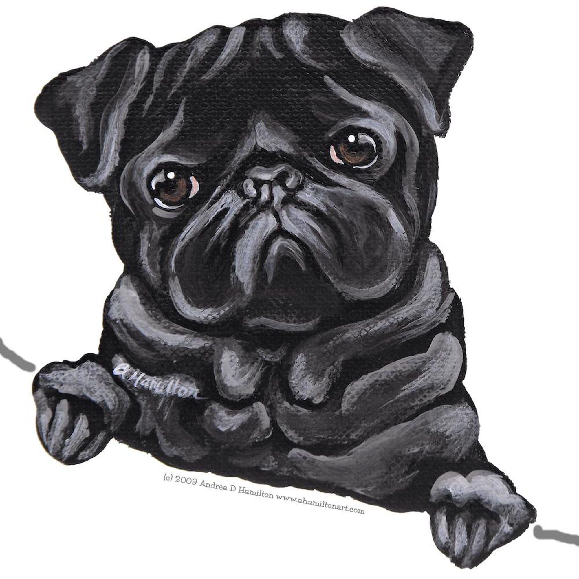 CafePress Black Pug Line Art Mug 11 oz (325 ml) Ceramic Coffee Mug