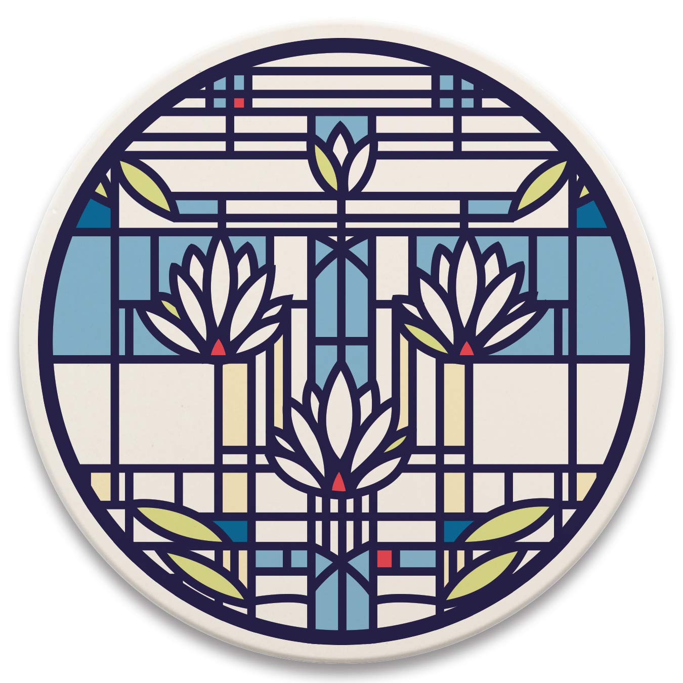 Coasterstone Frank Lloyd Wright Waterlilies Trivet, One Size, Multicolored